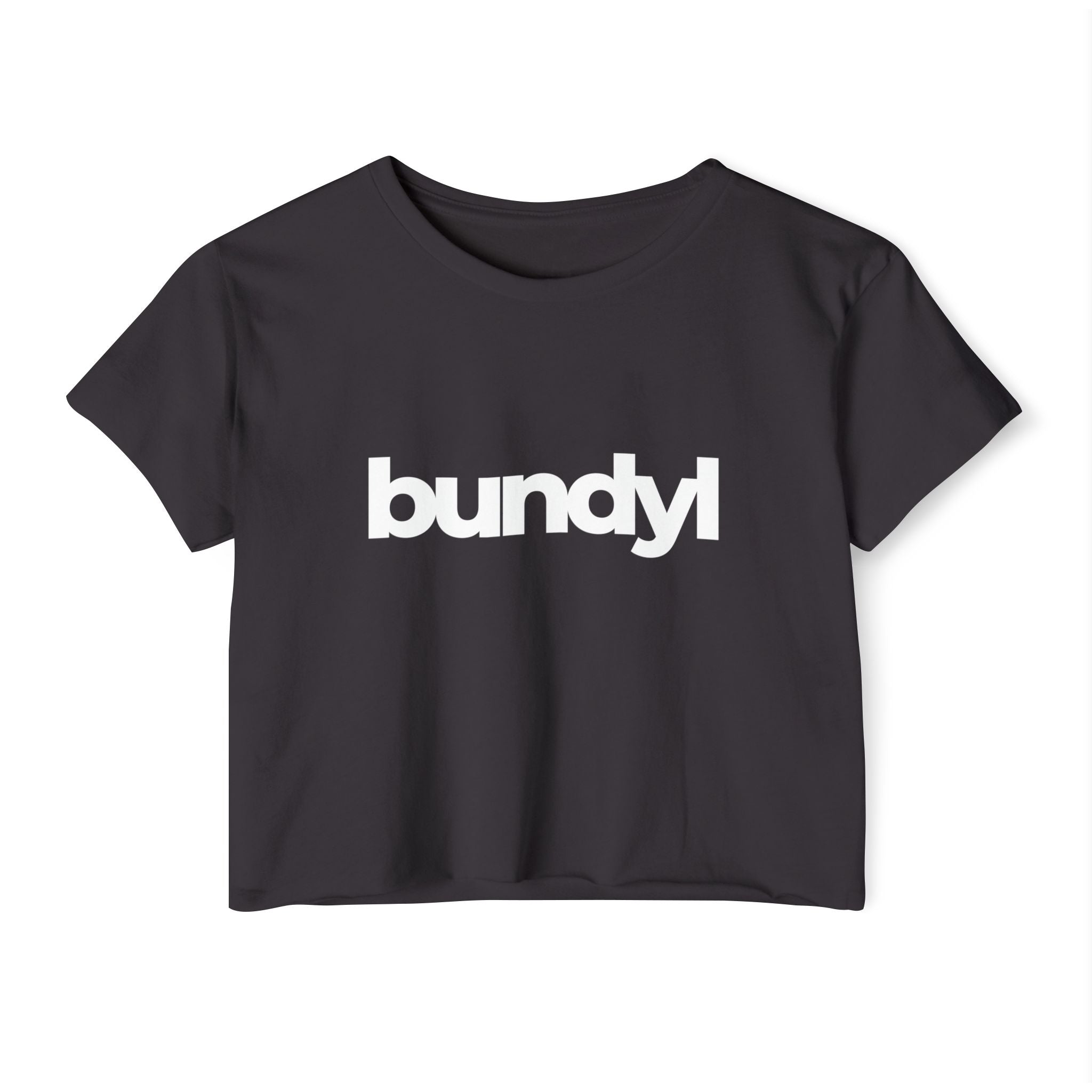 bundyl Logo Festival Crop Top - Black & White