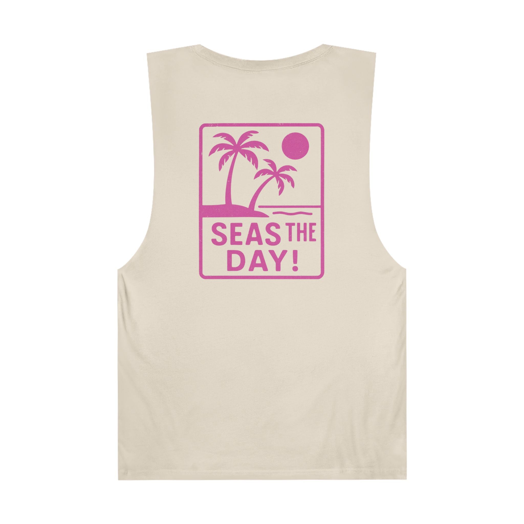 Tropic Beach 'Seas the Day' Chill Tank - Hot Summer Pink