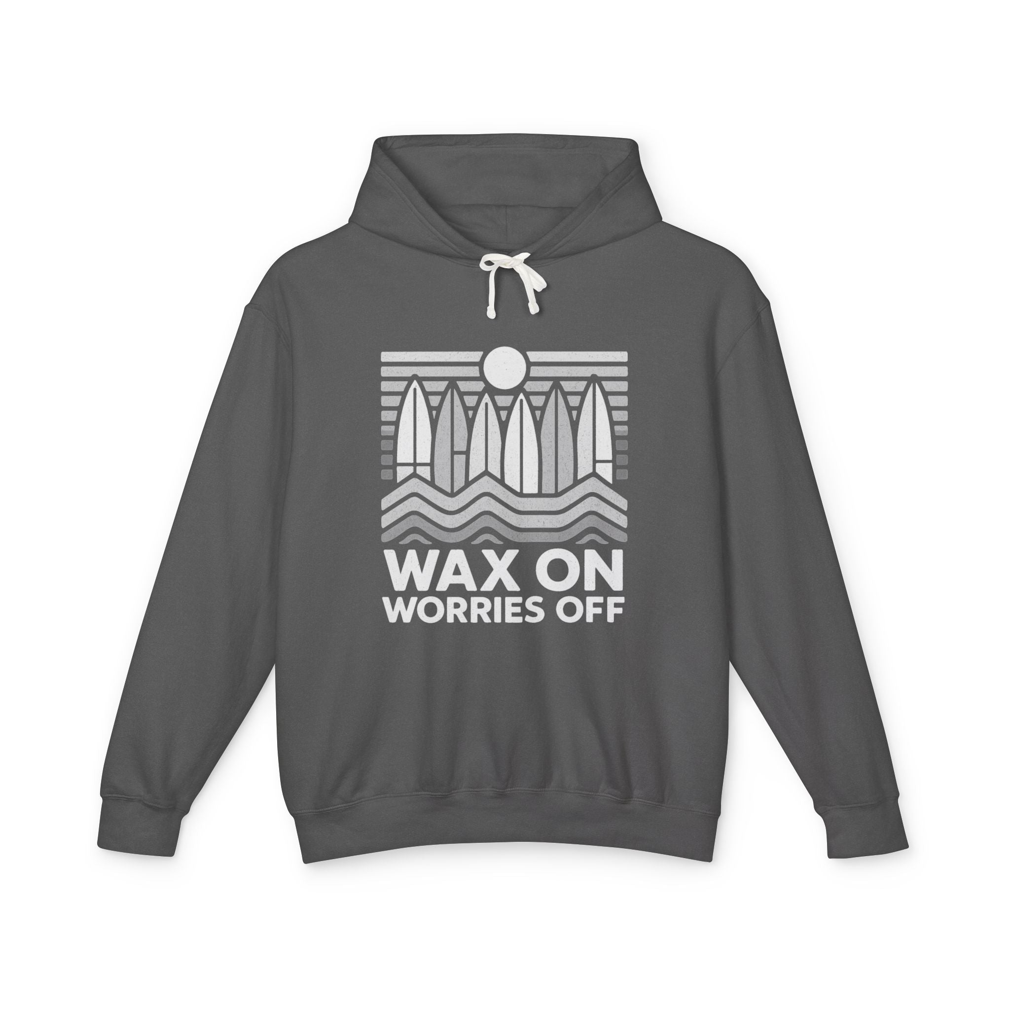 Boards Up 'Wax On' Hoodie - Wave White