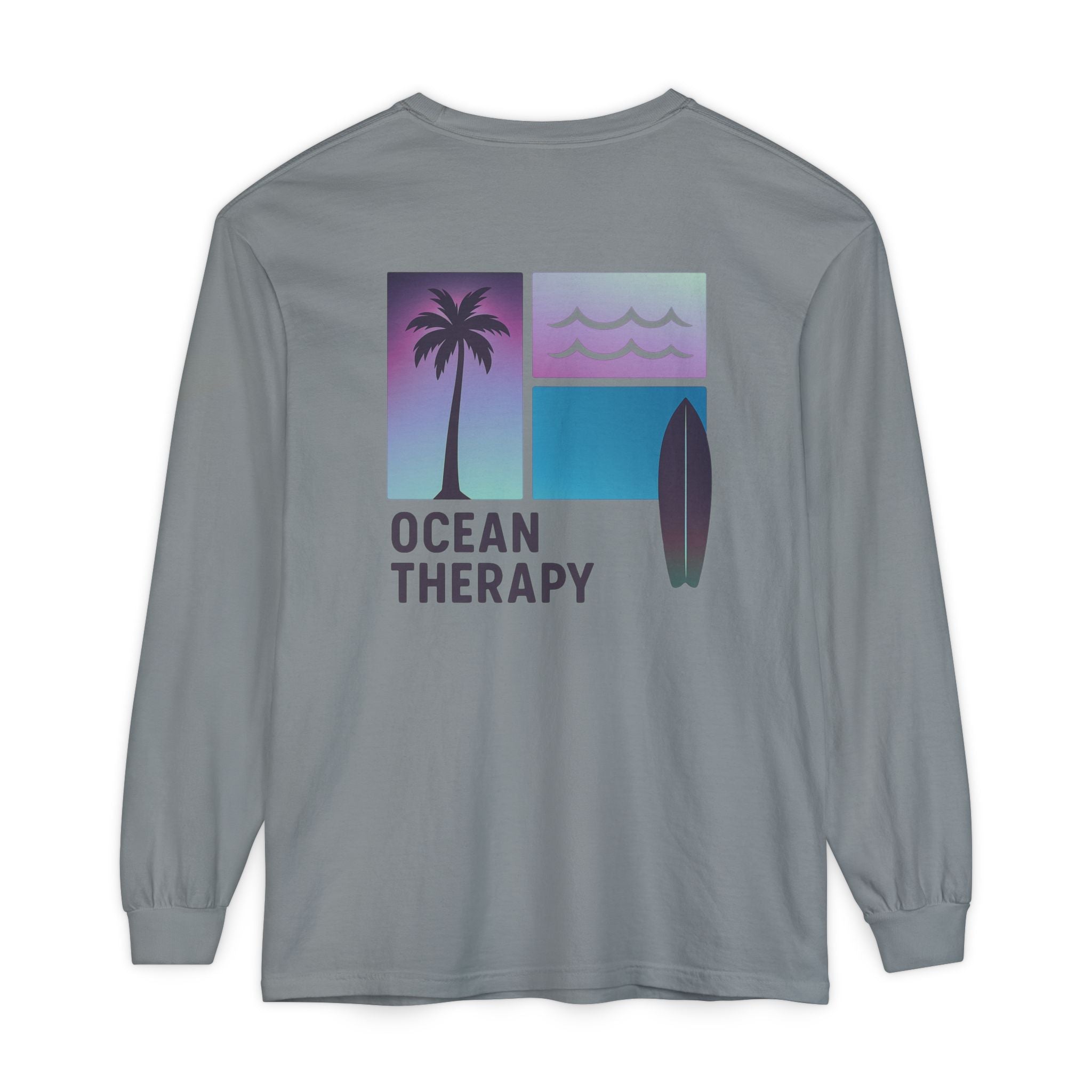 Ocean Therapy Long Sleeve Tee - Beach Block Purple