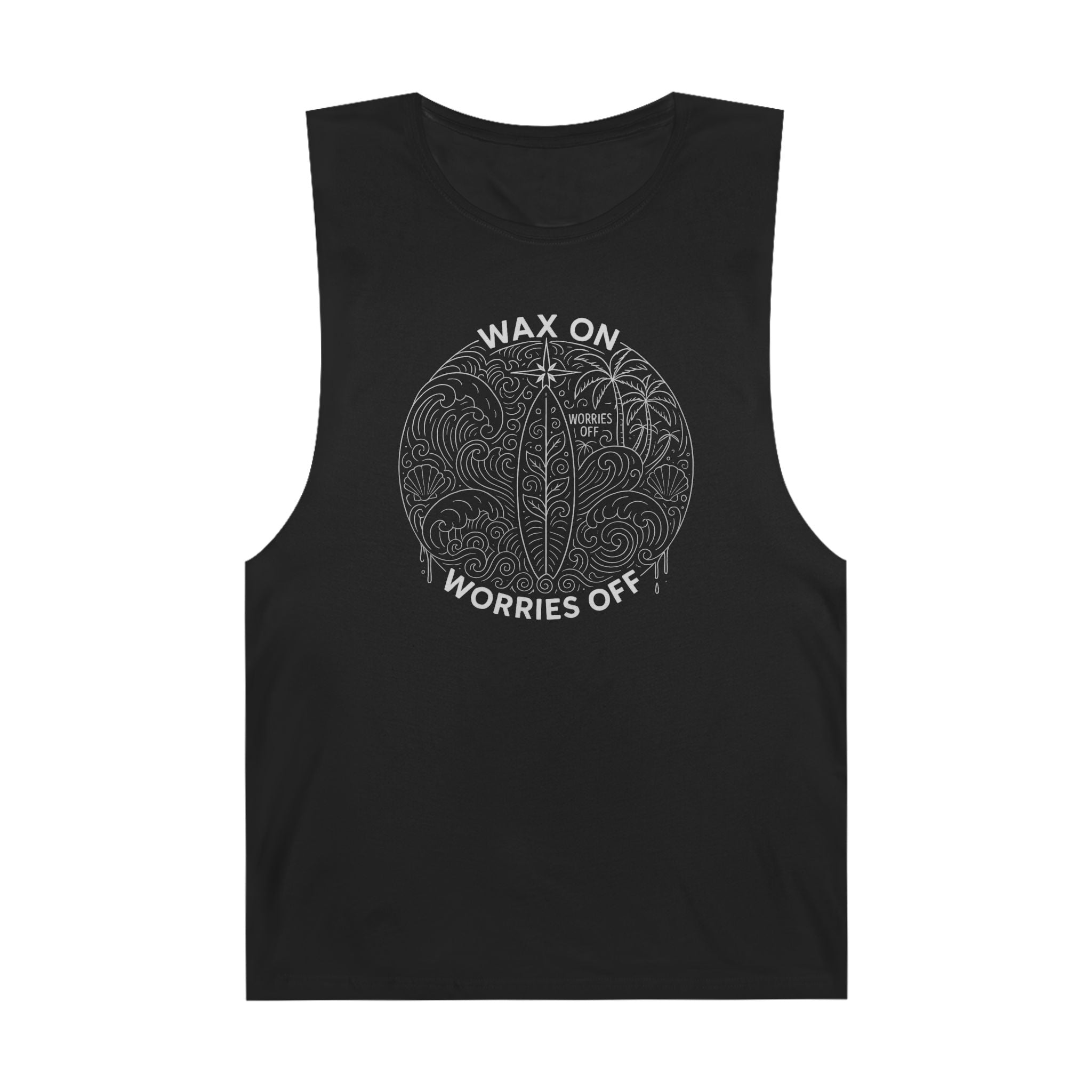 Vintage 'Wax On' Chill Tank - Pencil White