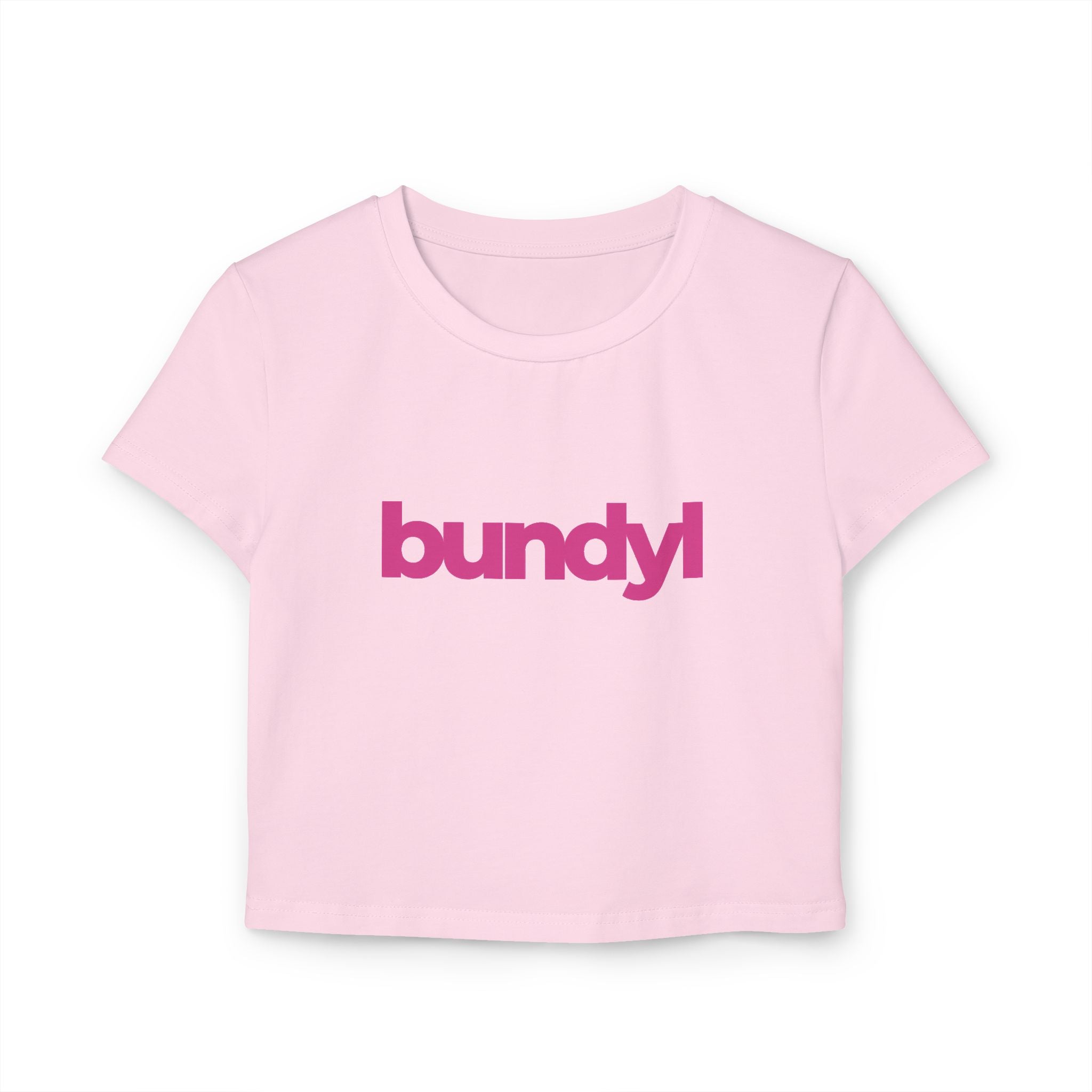 bundyl Logo Cropped Fitted Tee - Hot Summer Pink