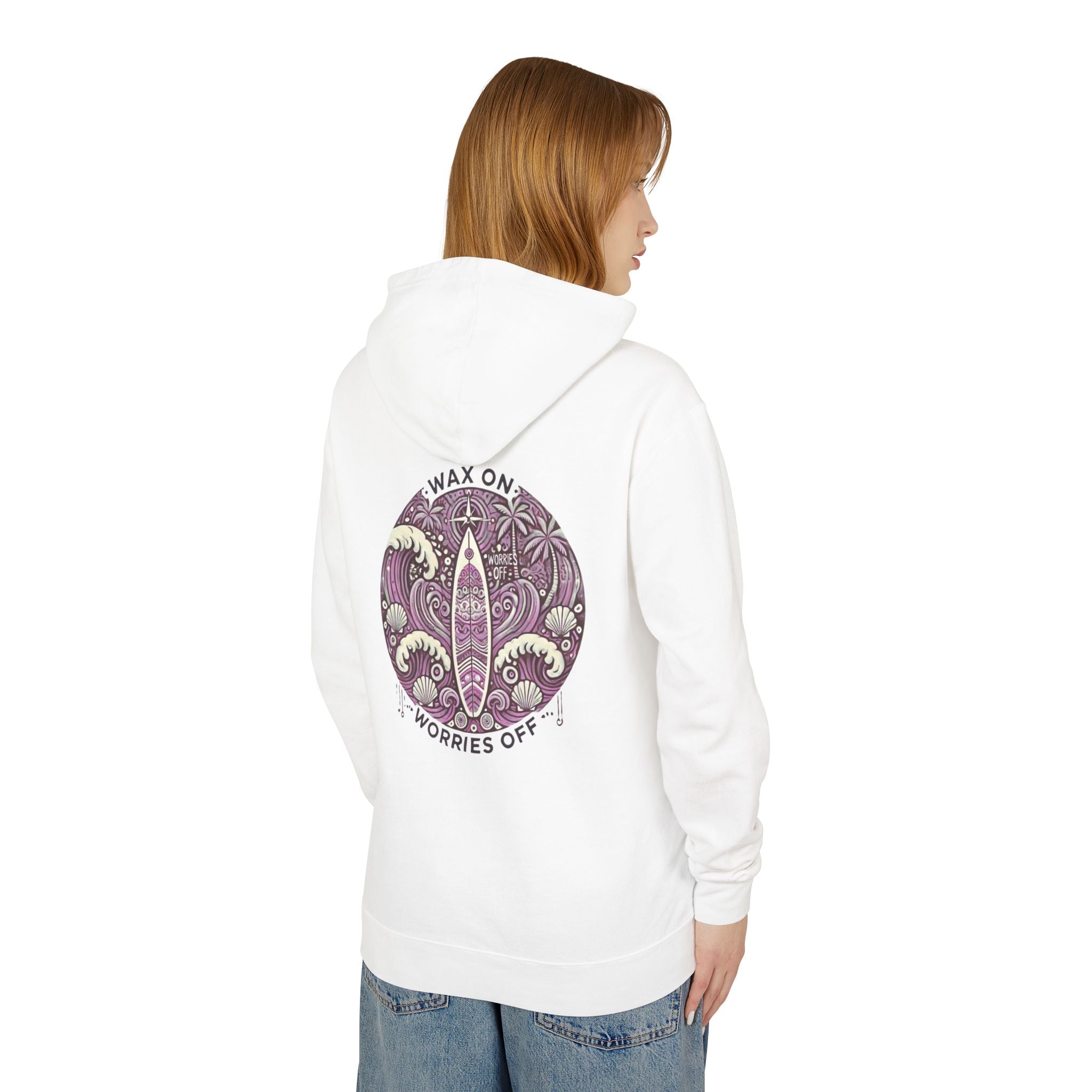Vintage 'Wax On' Hoodie - Clamshell Pink