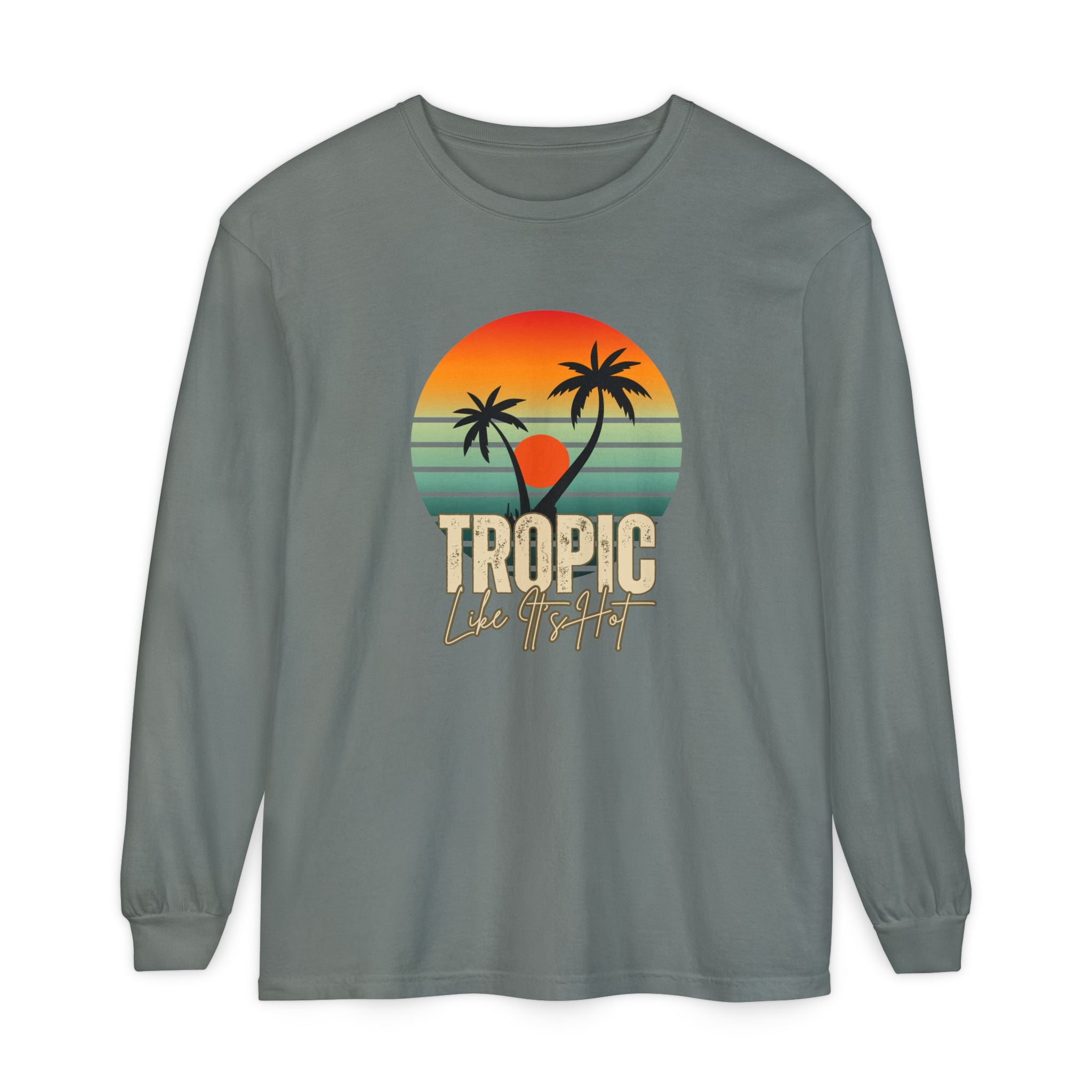 'Tropic Like It's Hot' Sunset Long Sleeve Tee