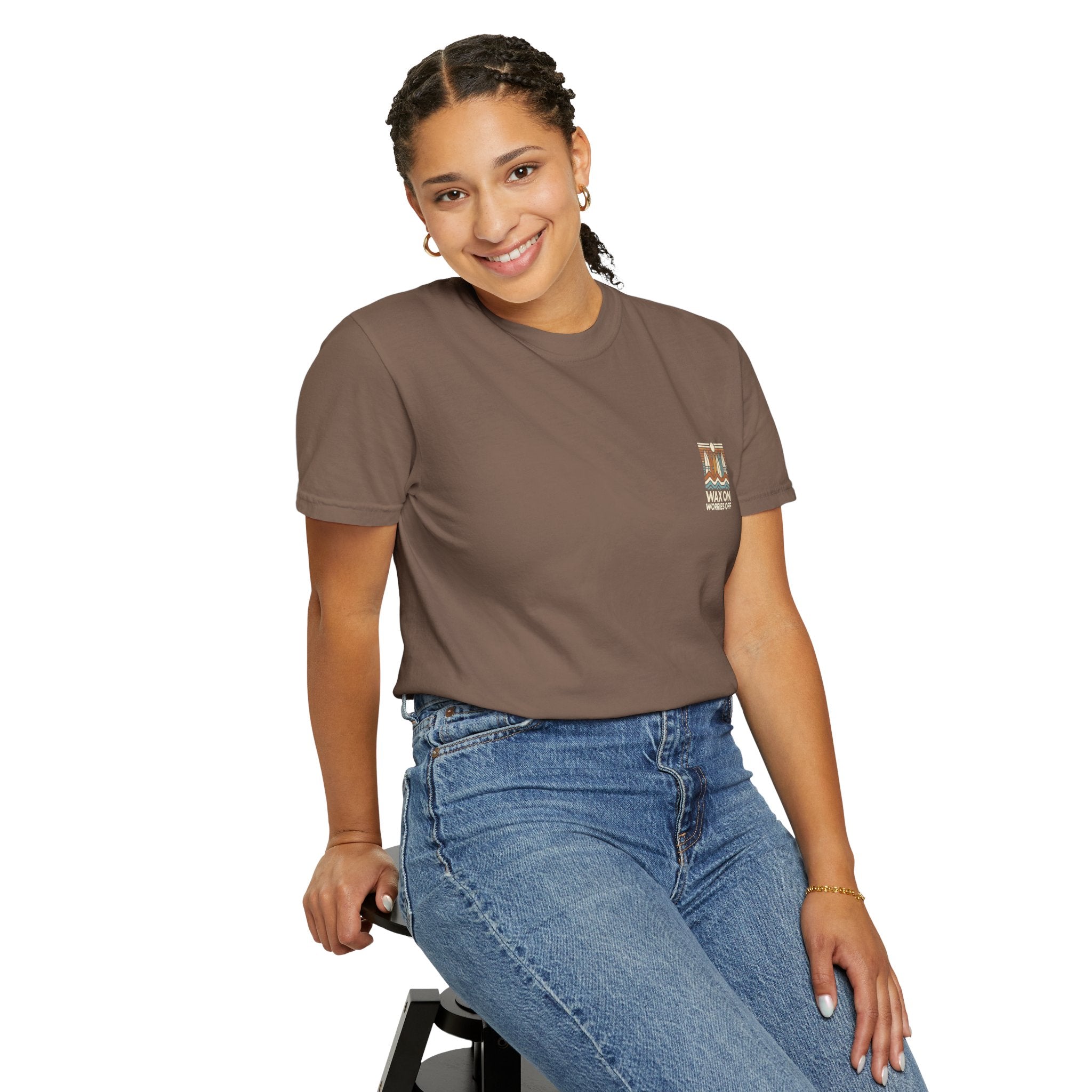 Boards Up 'Wax On' Relaxed Tee - Sand & Sky
