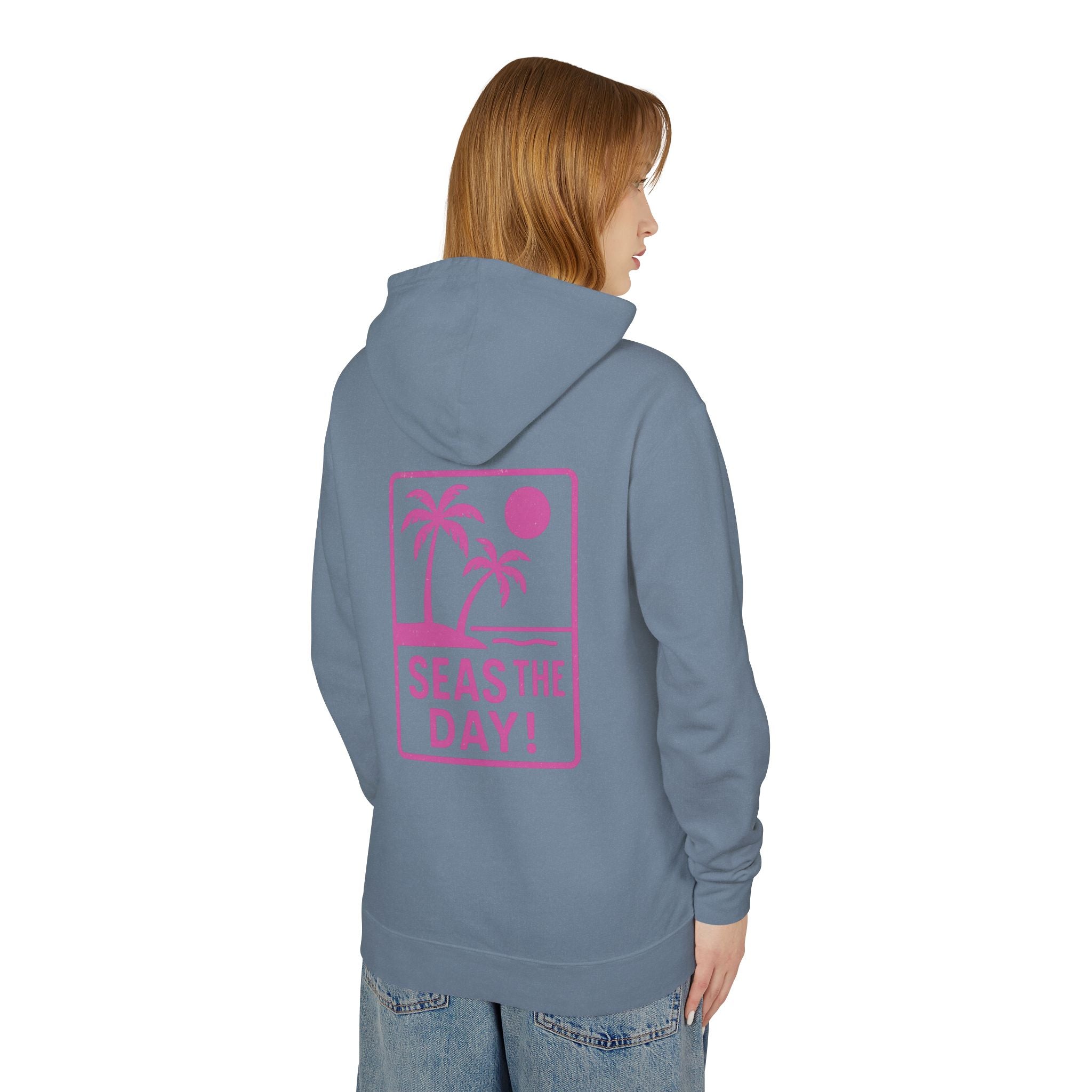 Tropic Beach 'Seas the Day' Hoodie - Hot Summer Pink
