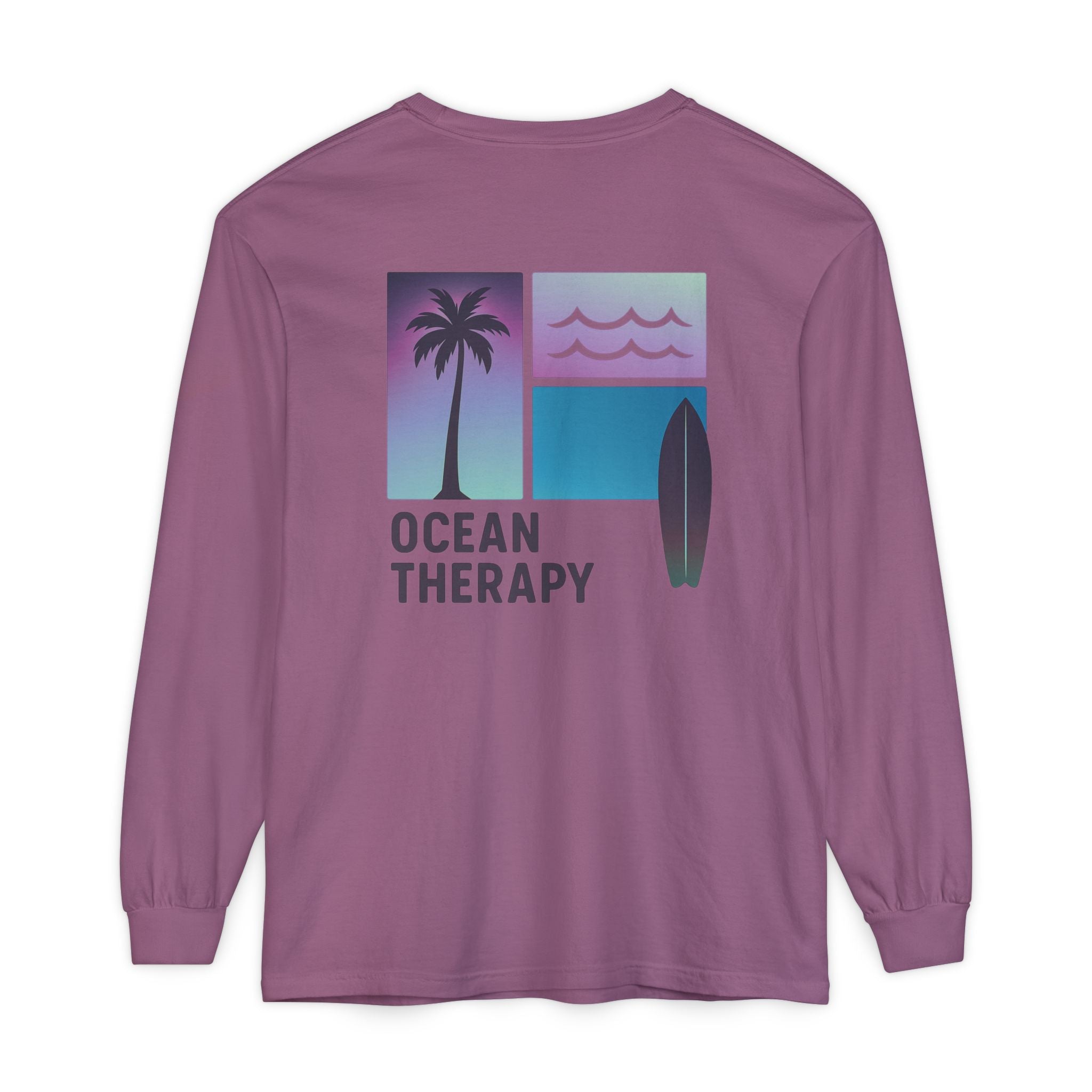 Ocean Therapy Long Sleeve Tee - Beach Block Purple