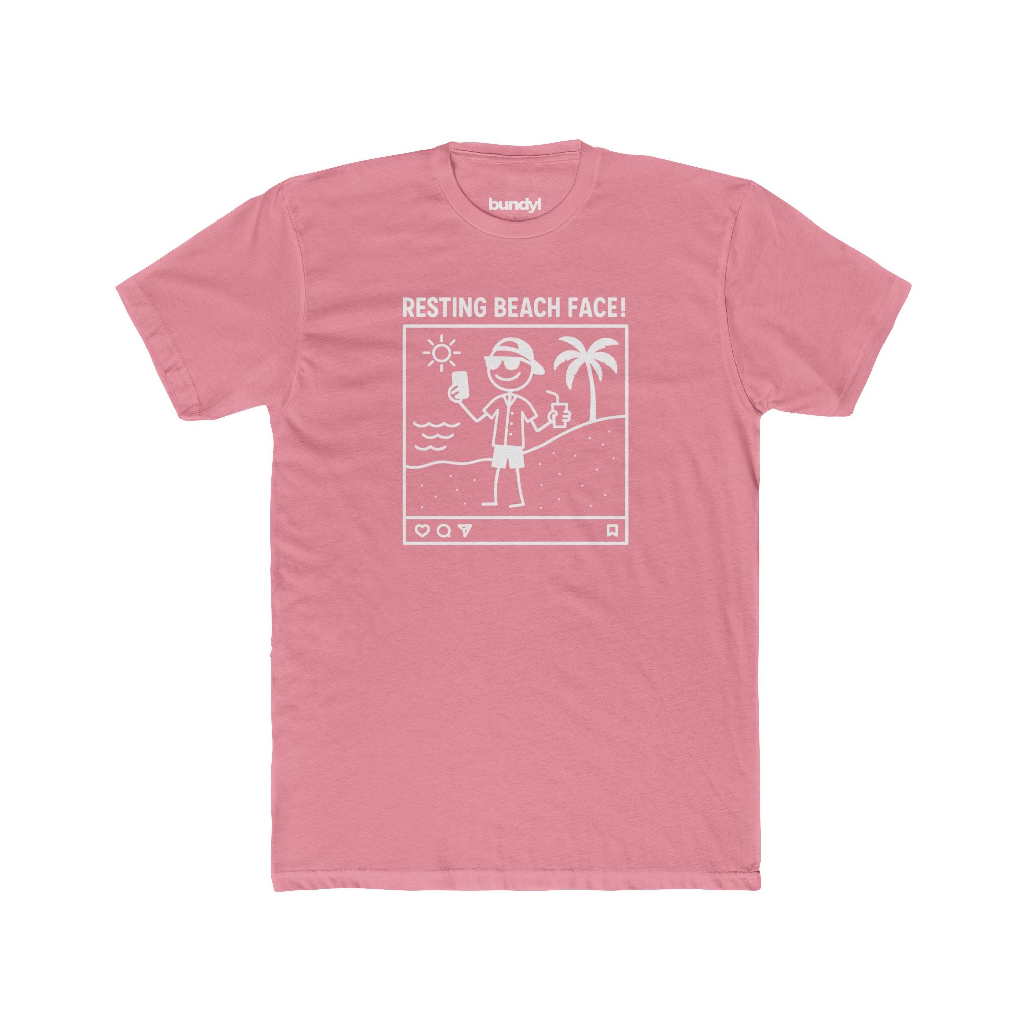 Resting Beach Face! Fitted Tee - Selfie Guy