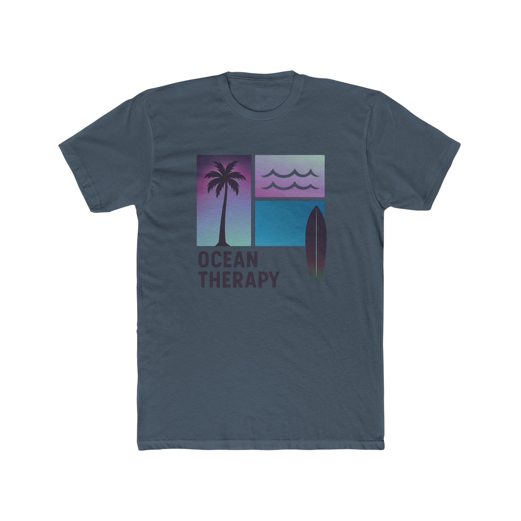 Ocean Therapy Fitted Tee - Beach Block Purple