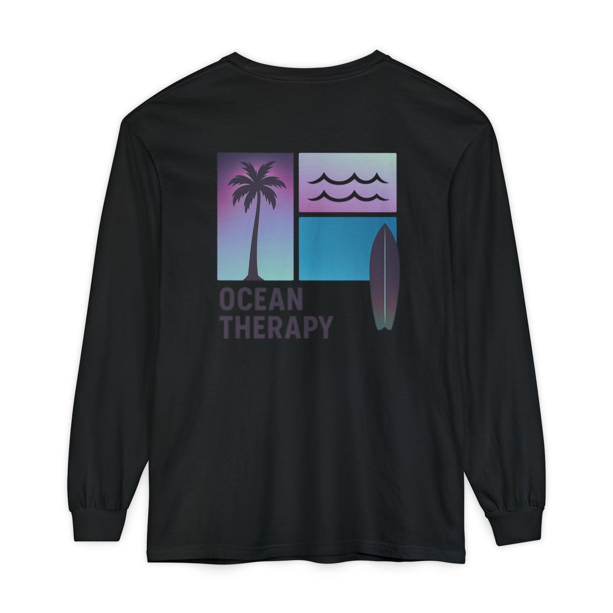 Ocean Therapy Long Sleeve Tee - Beach Block Purple
