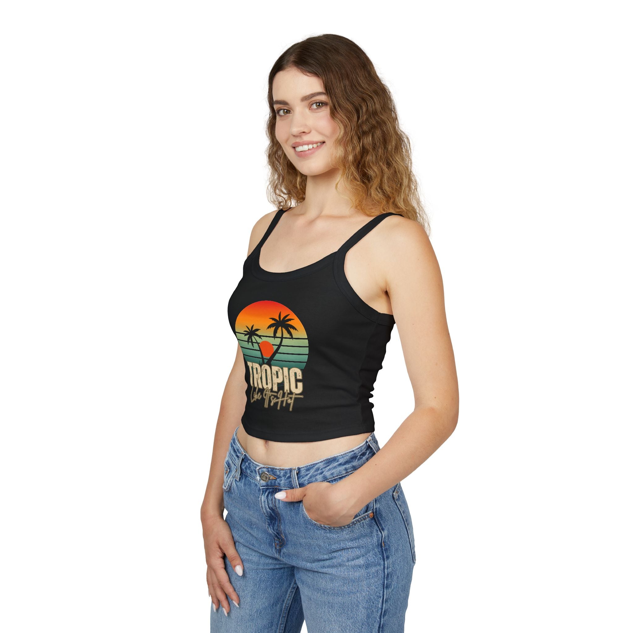 'Tropic Like It's Hot' Sunset Spaghetti Strap Tank