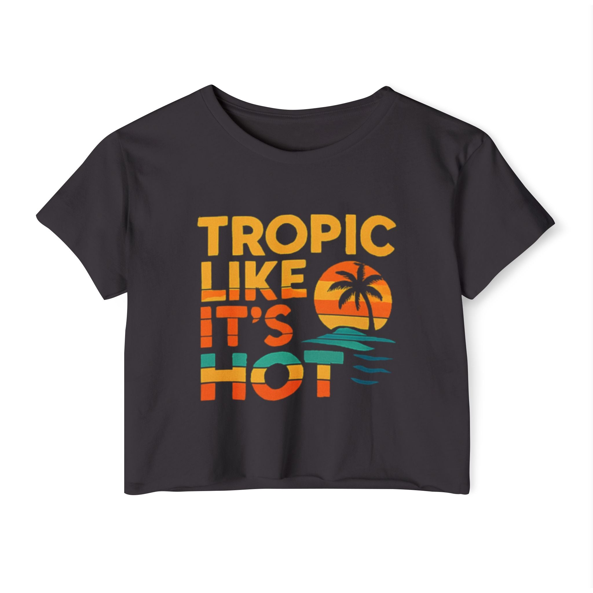 Big & Bold 'Tropic Like It's Hot' Festival Crop Top