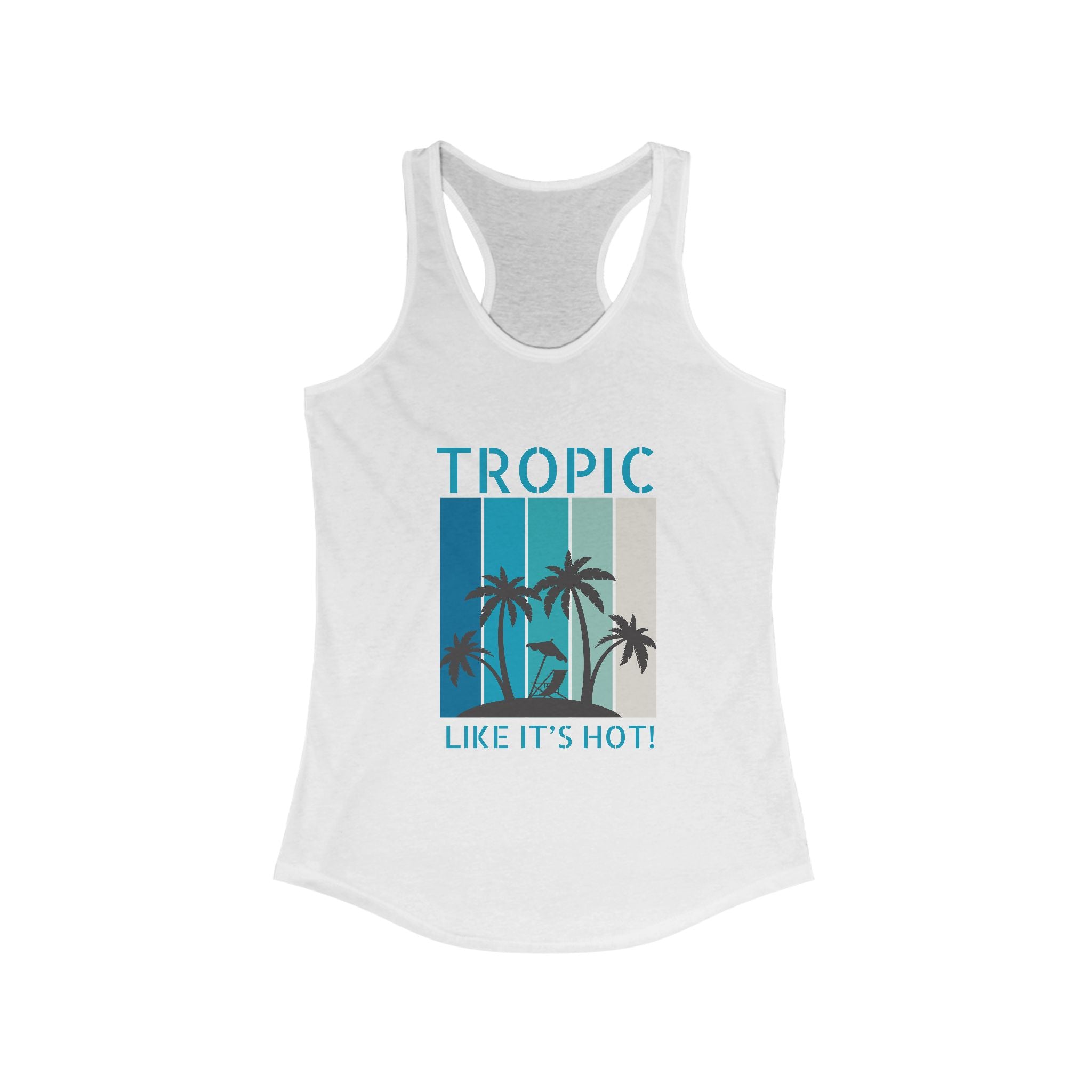 Tropic Panels Racerback Tank - Big Blue Sky