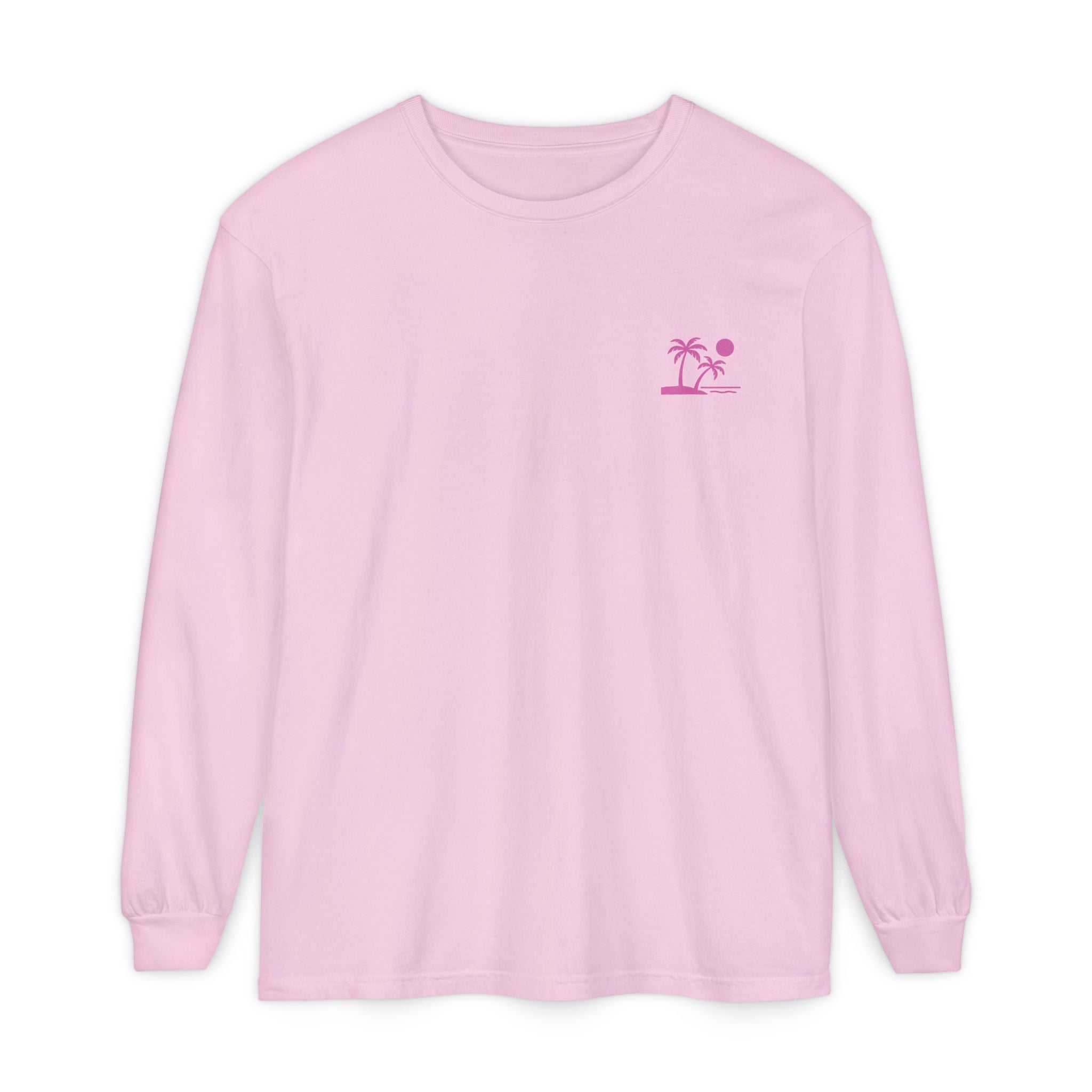 Tropic Beach 'Seas the Day' Long Sleeve Tee - Hot Summer Pink