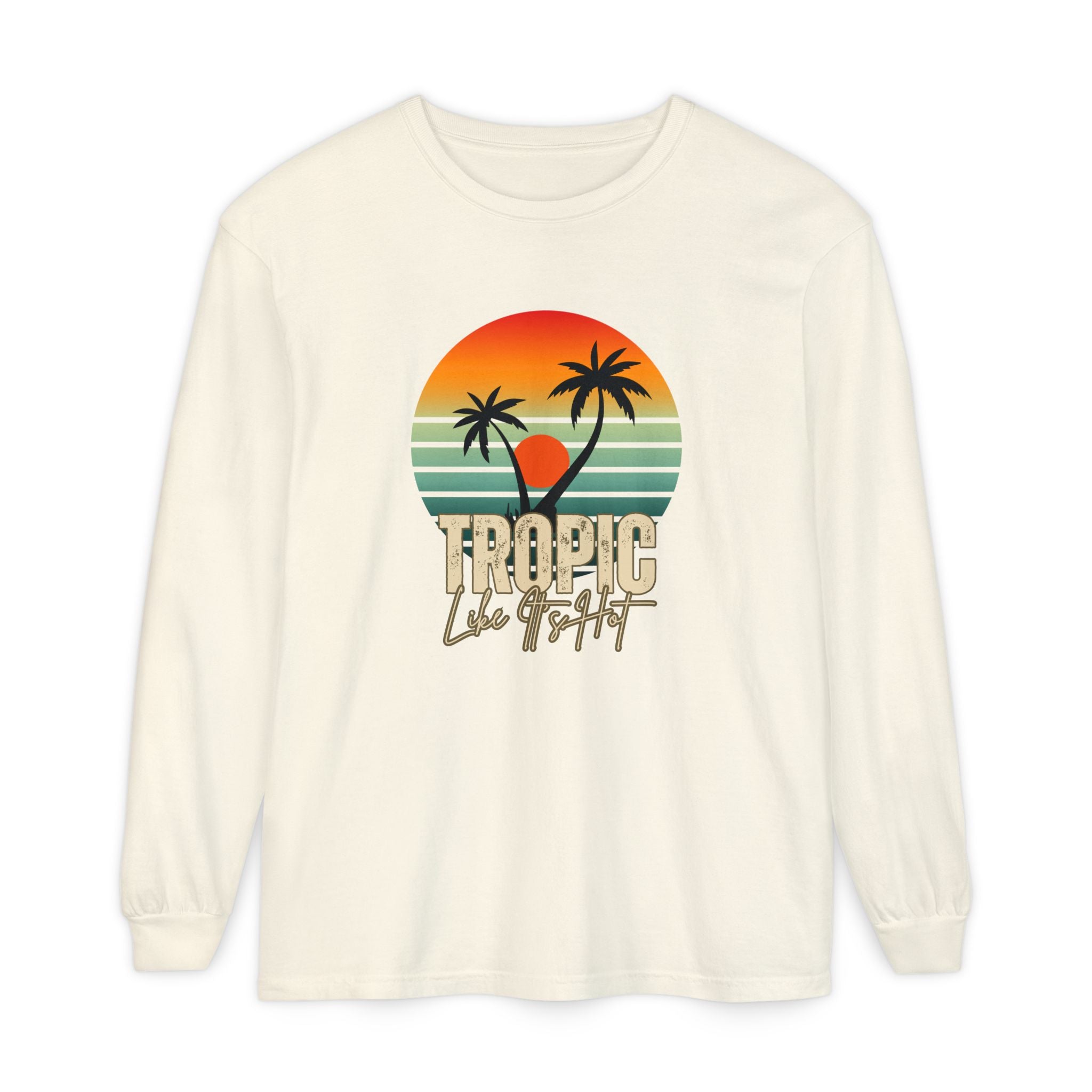 'Tropic Like It's Hot' Sunset Long Sleeve Tee
