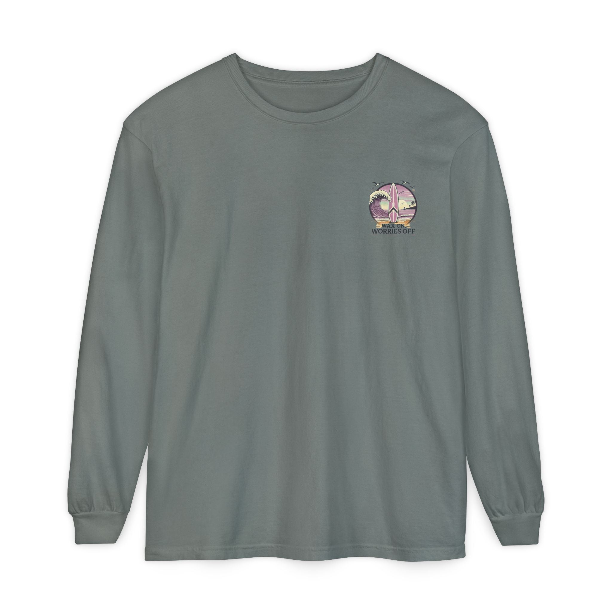Wave Crest 'Wax On' Long Sleeve Tee - Clamshell Pink