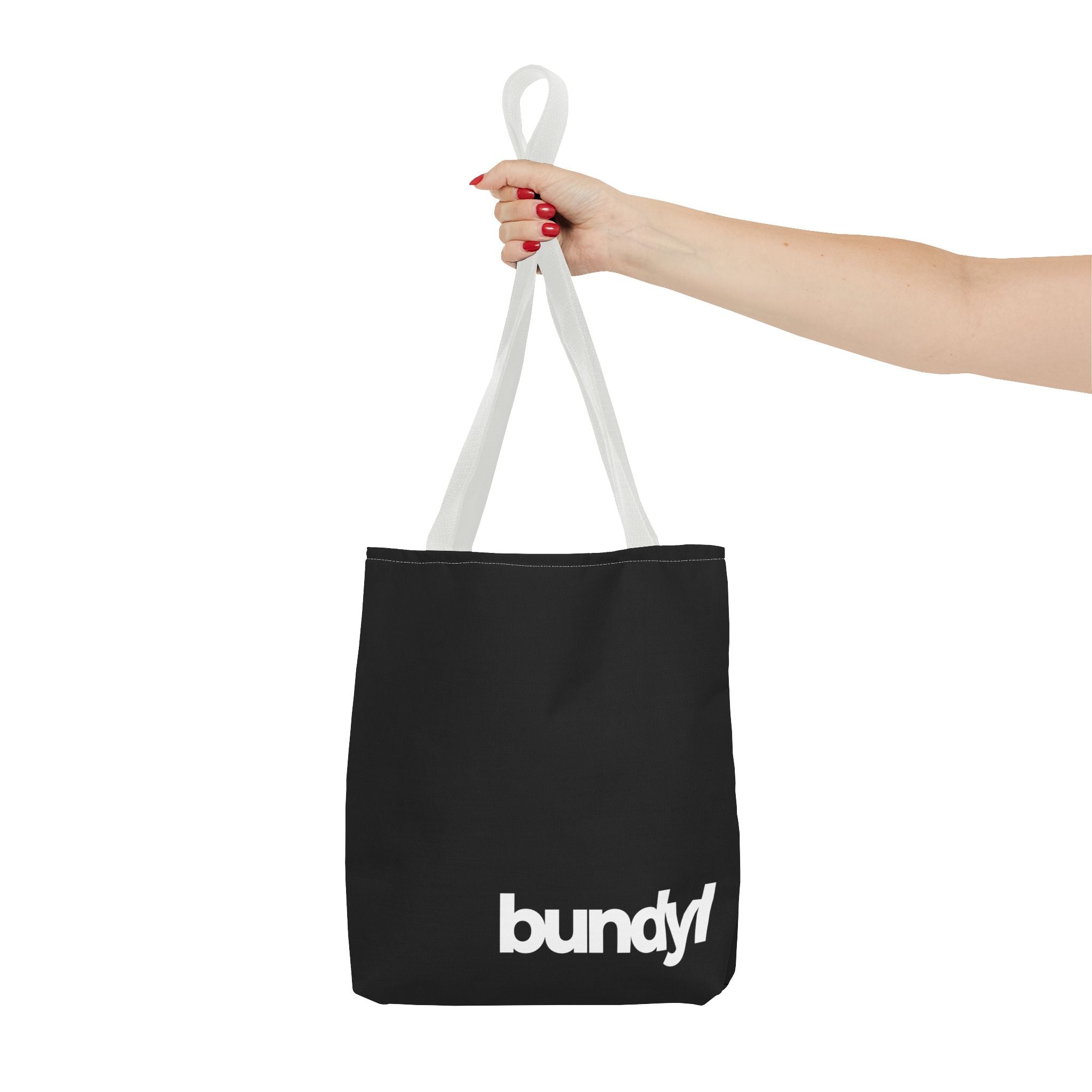 bundyl Logo Beach Canvas Tote Bag - 18x18 in Black