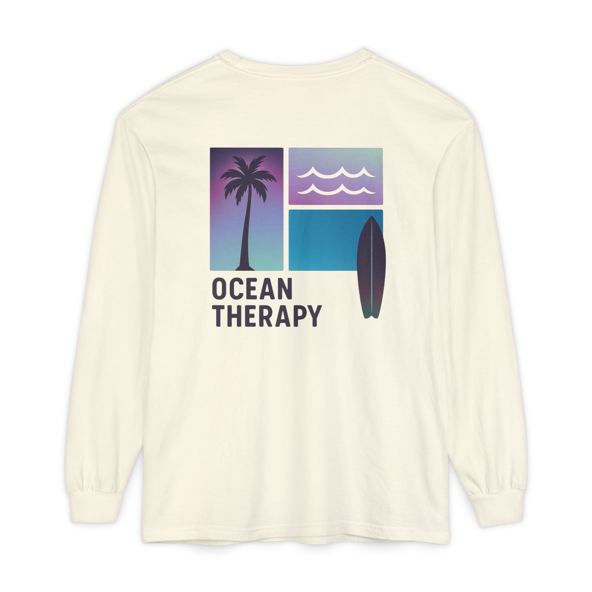 Ocean Therapy Long Sleeve Tee - Beach Block Purple