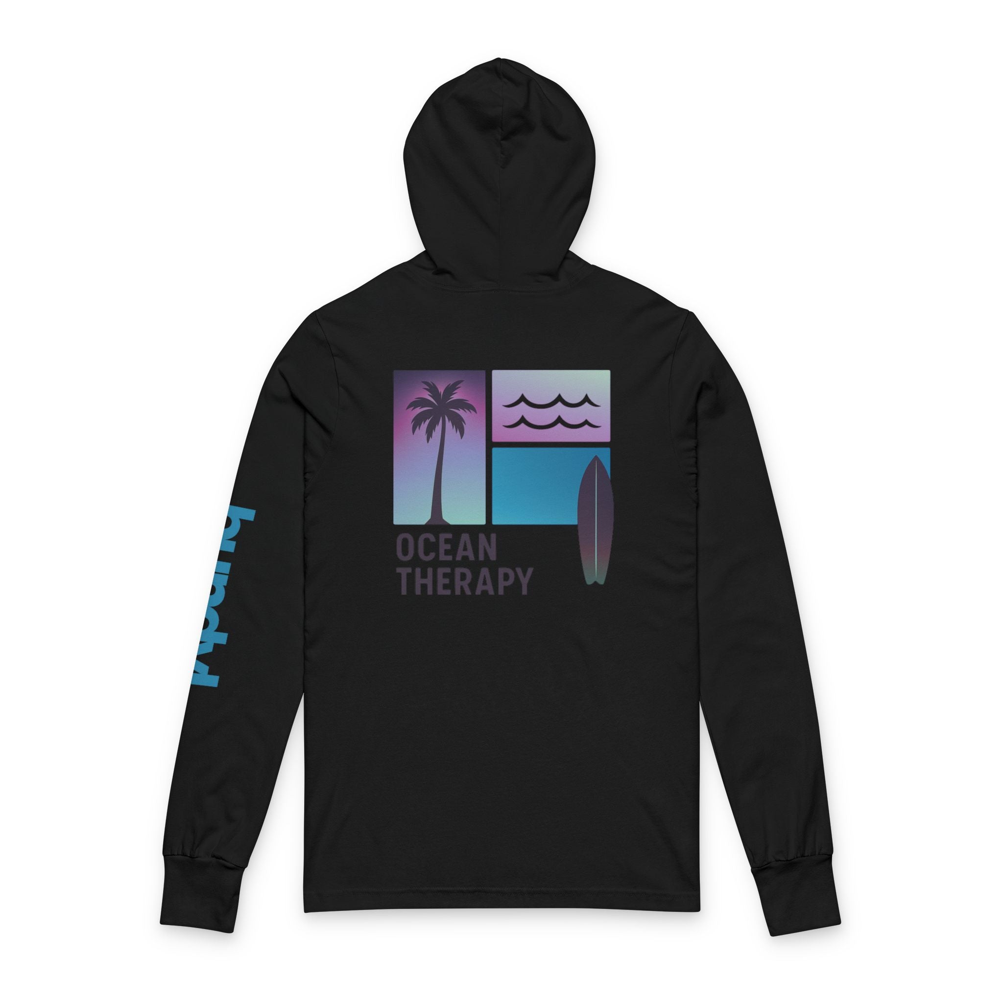 Ocean Therapy Long Sleeve Hooded Tee - Beach Block Purple