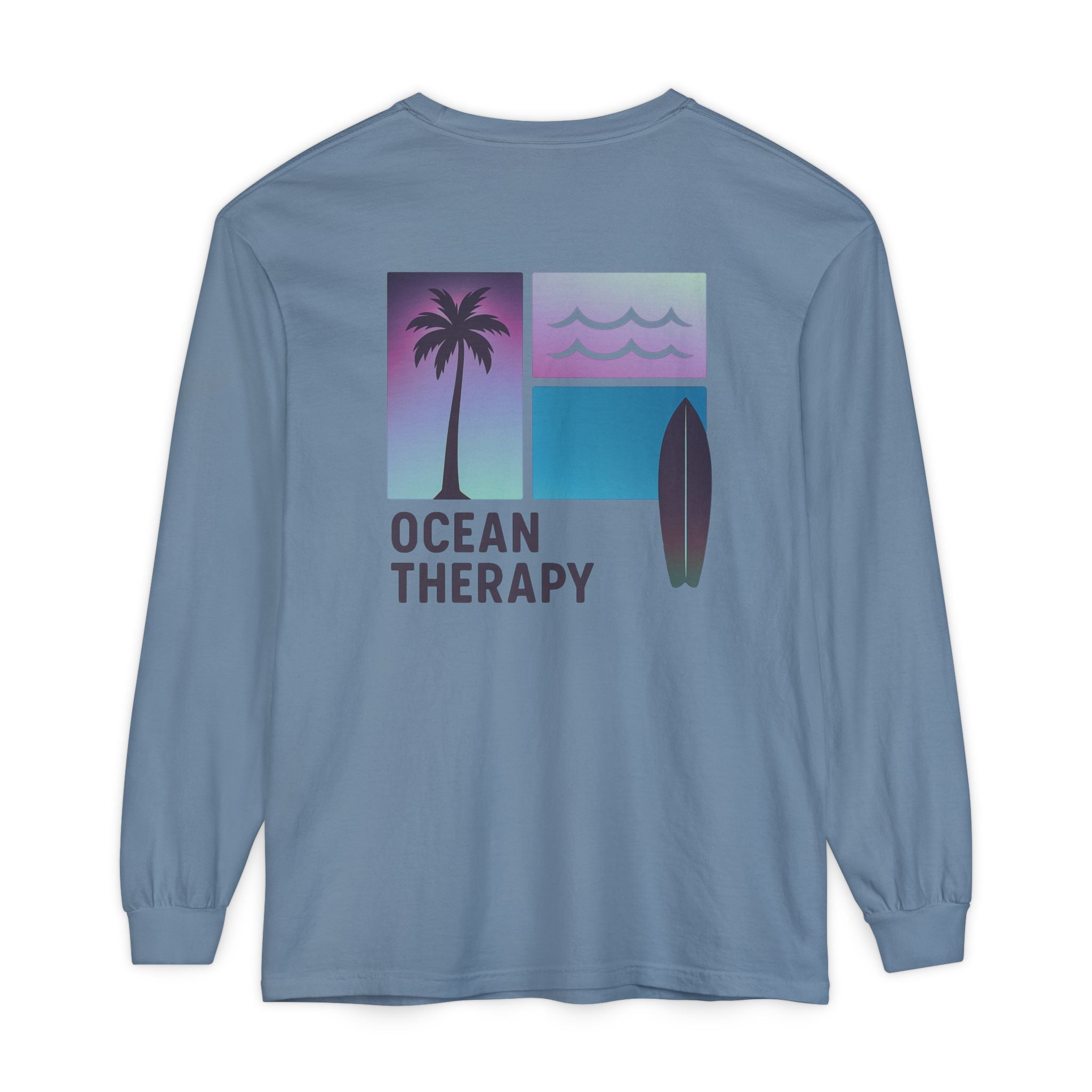 Ocean Therapy Long Sleeve Tee - Beach Block Purple