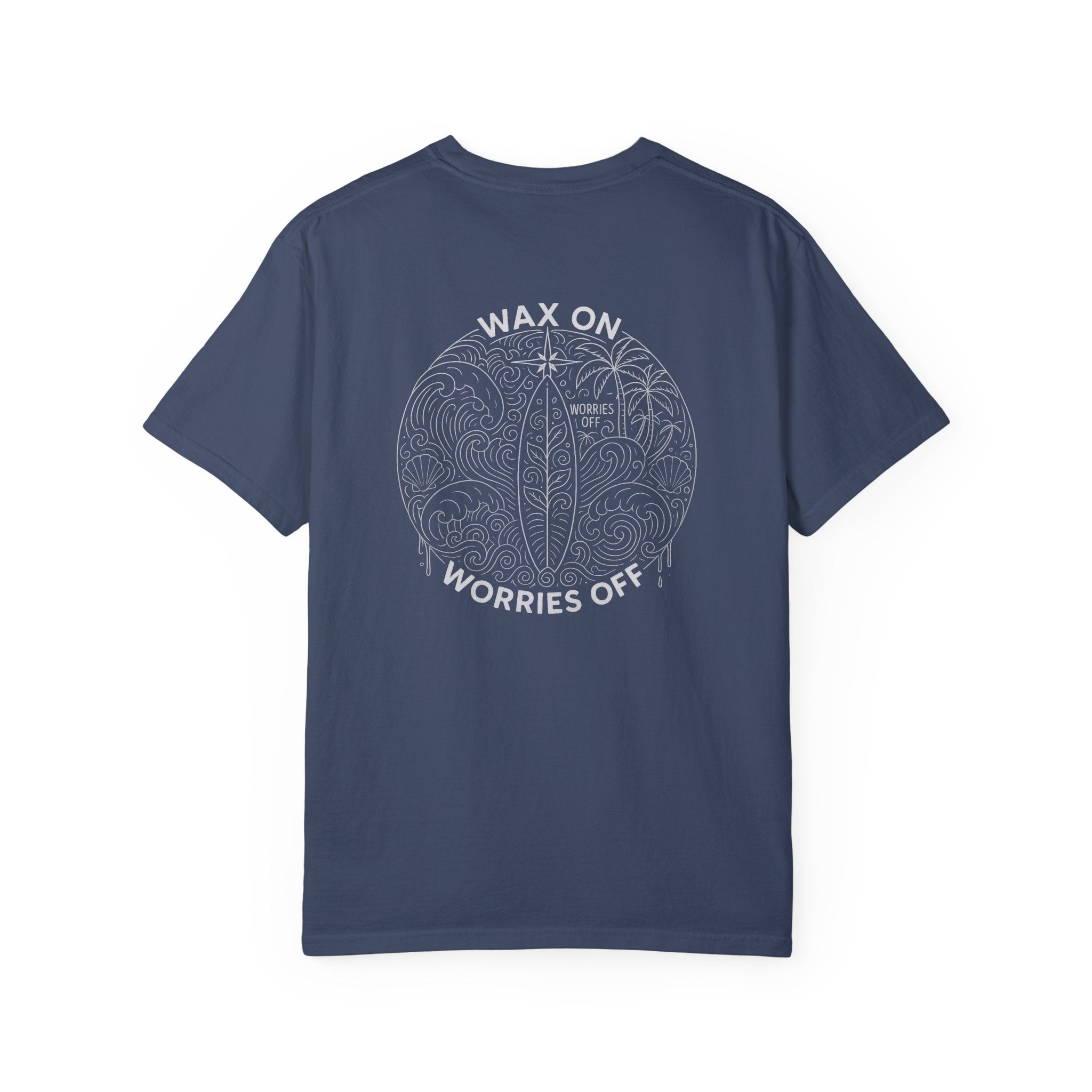 Vintage 'Wax On' Relaxed Tee - Pencil White
