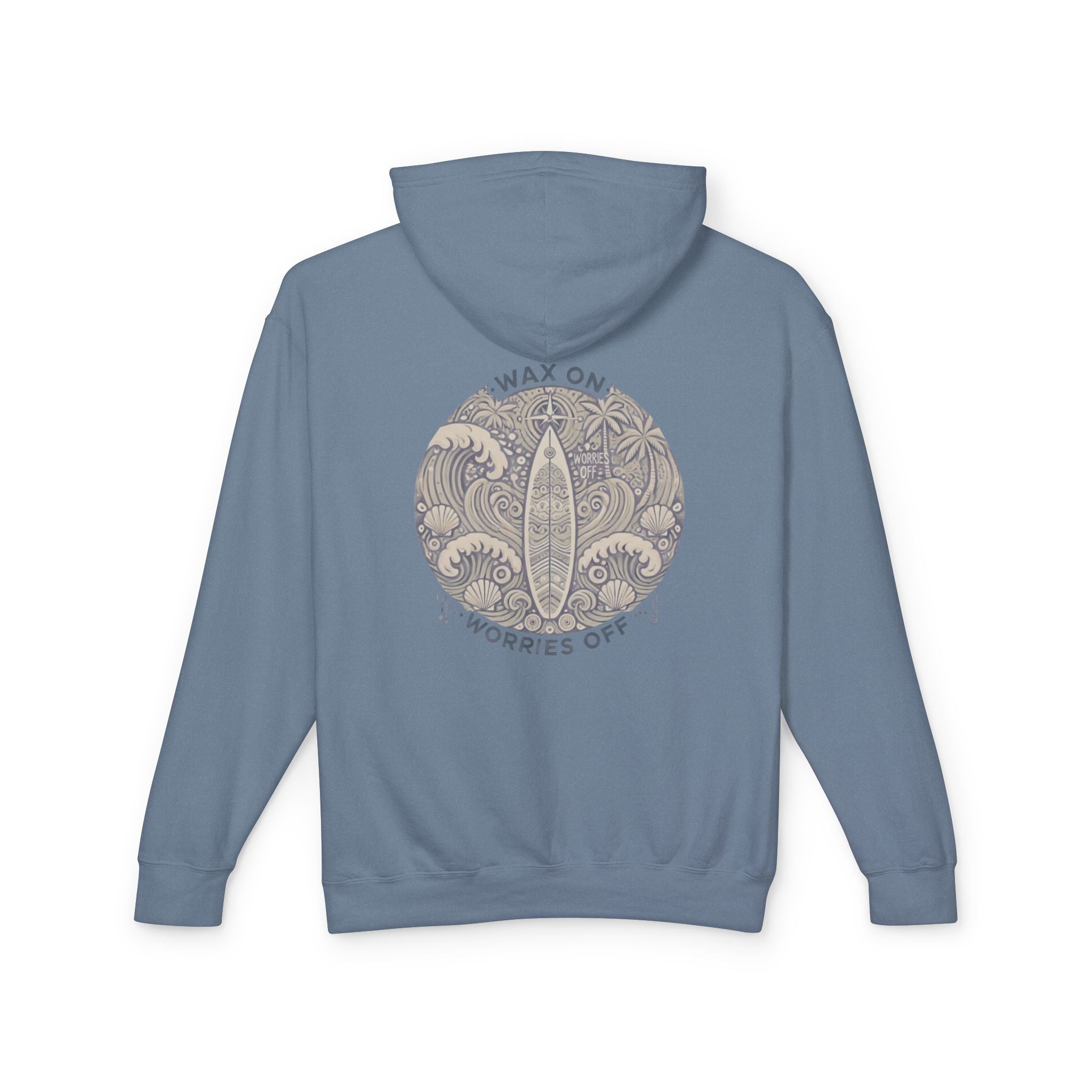 Vintage 'Wax On' Hoodie - Sand