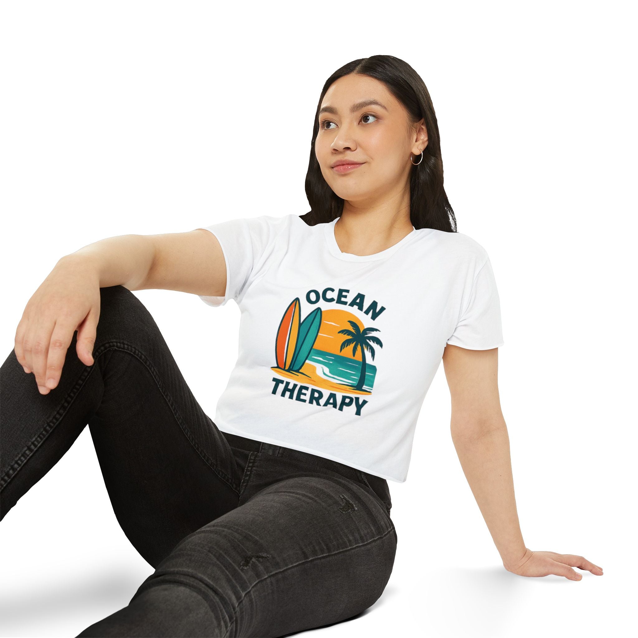 Ocean Therapy Festival Crop Top - Boards Up
