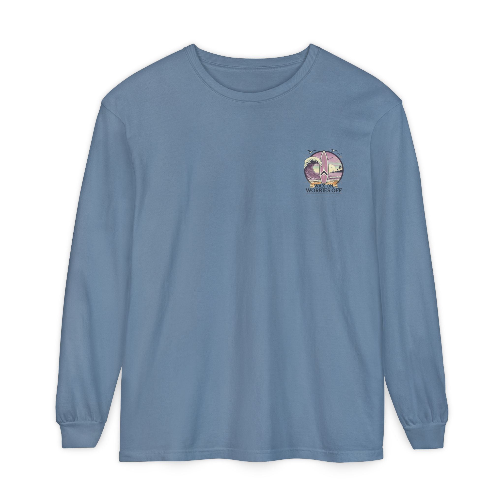 Wave Crest 'Wax On' Long Sleeve Tee - Clamshell Pink