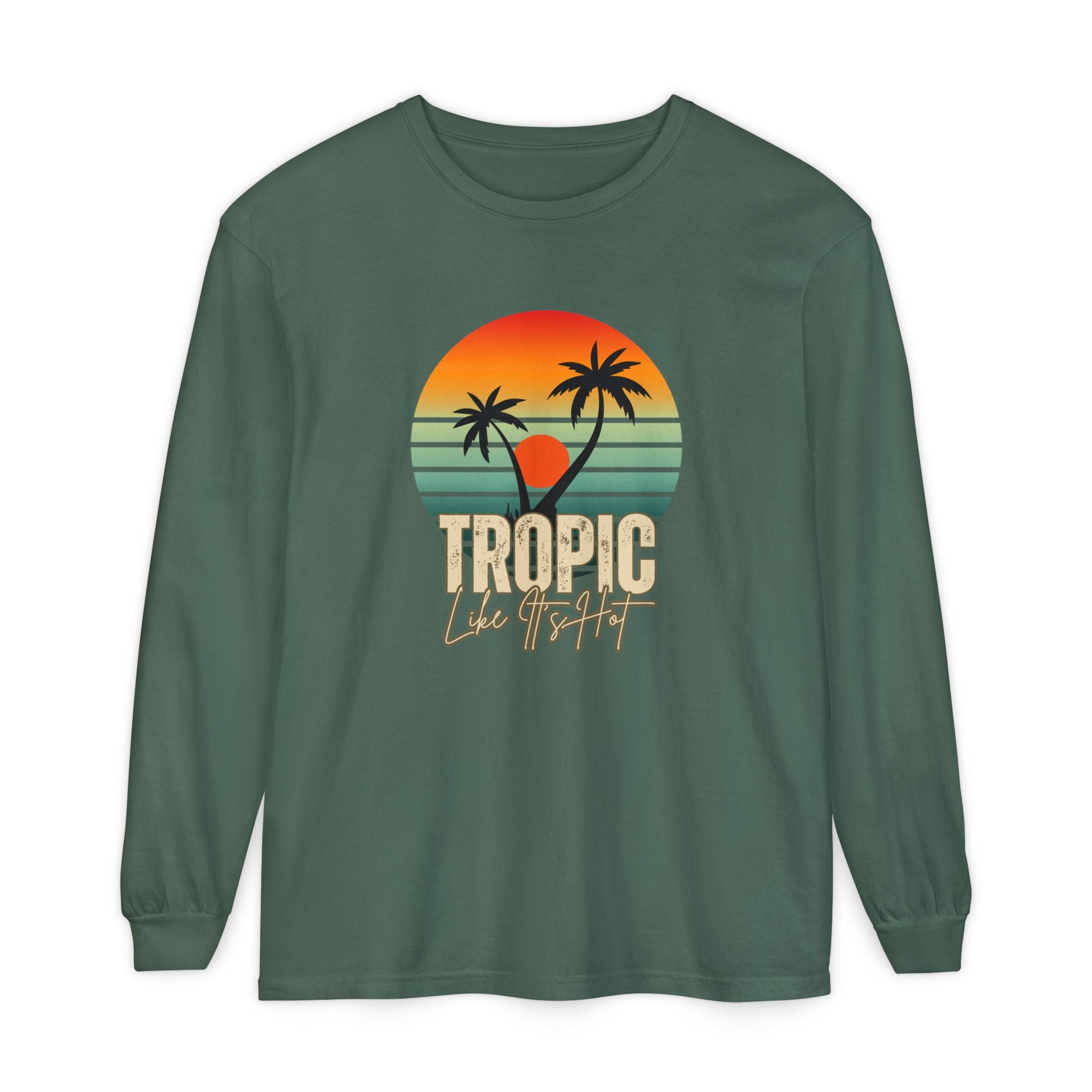 'Tropic Like It's Hot' Sunset Long Sleeve Tee