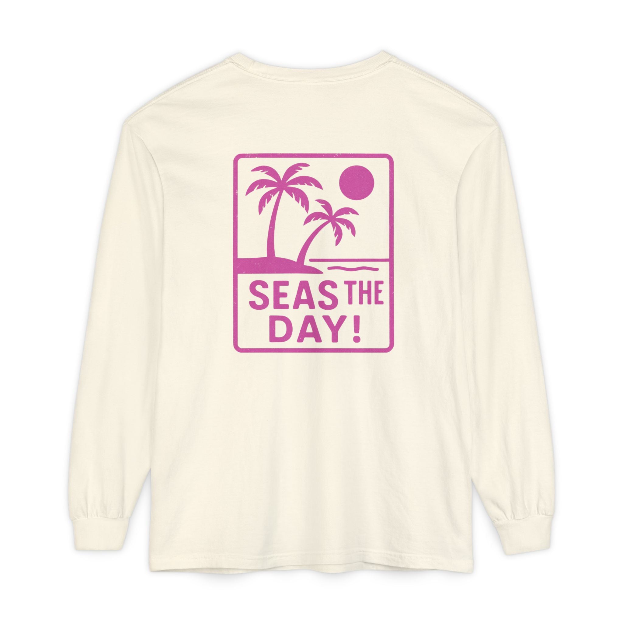 Tropic Beach 'Seas the Day' Long Sleeve Tee - Hot Summer Pink