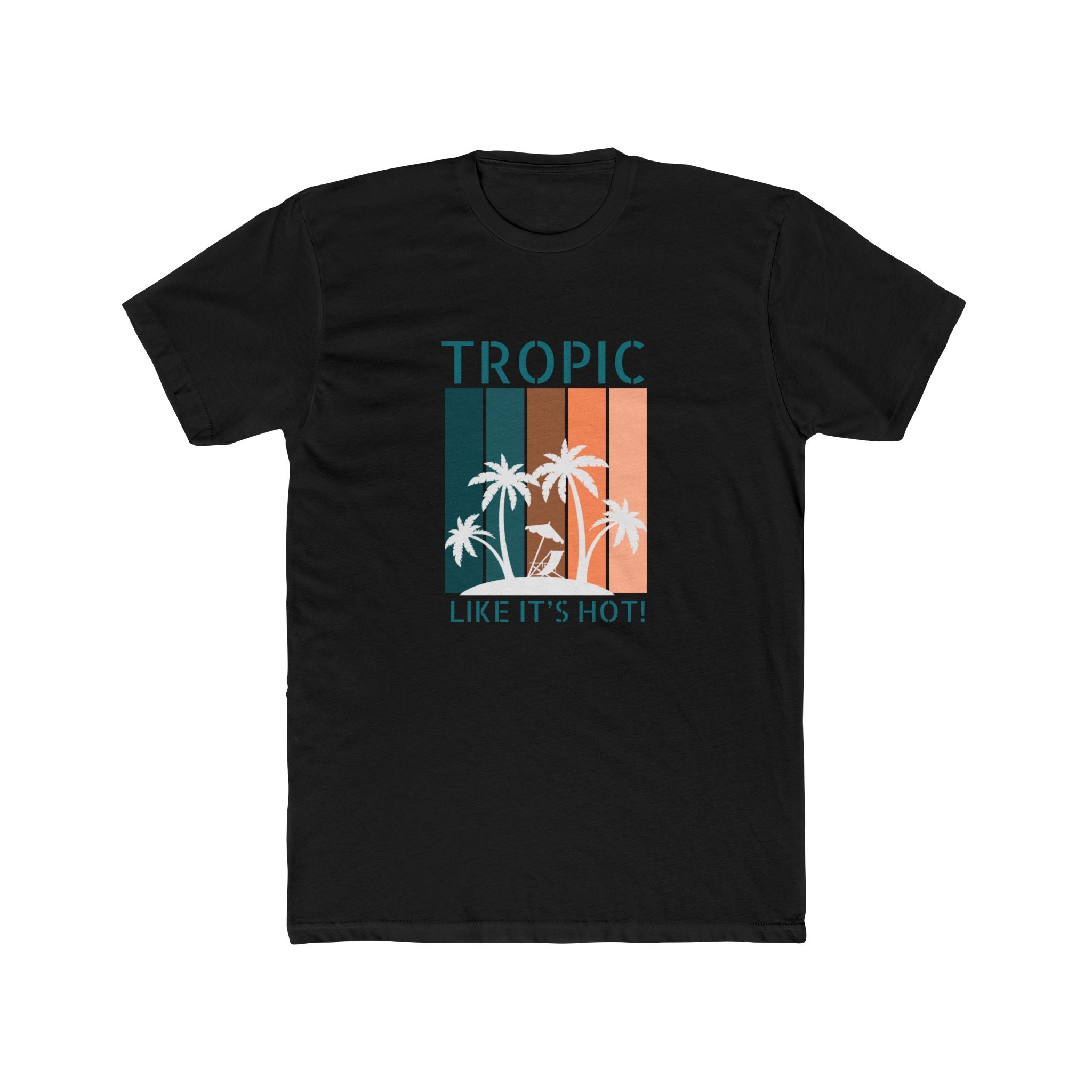 Tropic Panels Fitted Tee - Peaches & Cream