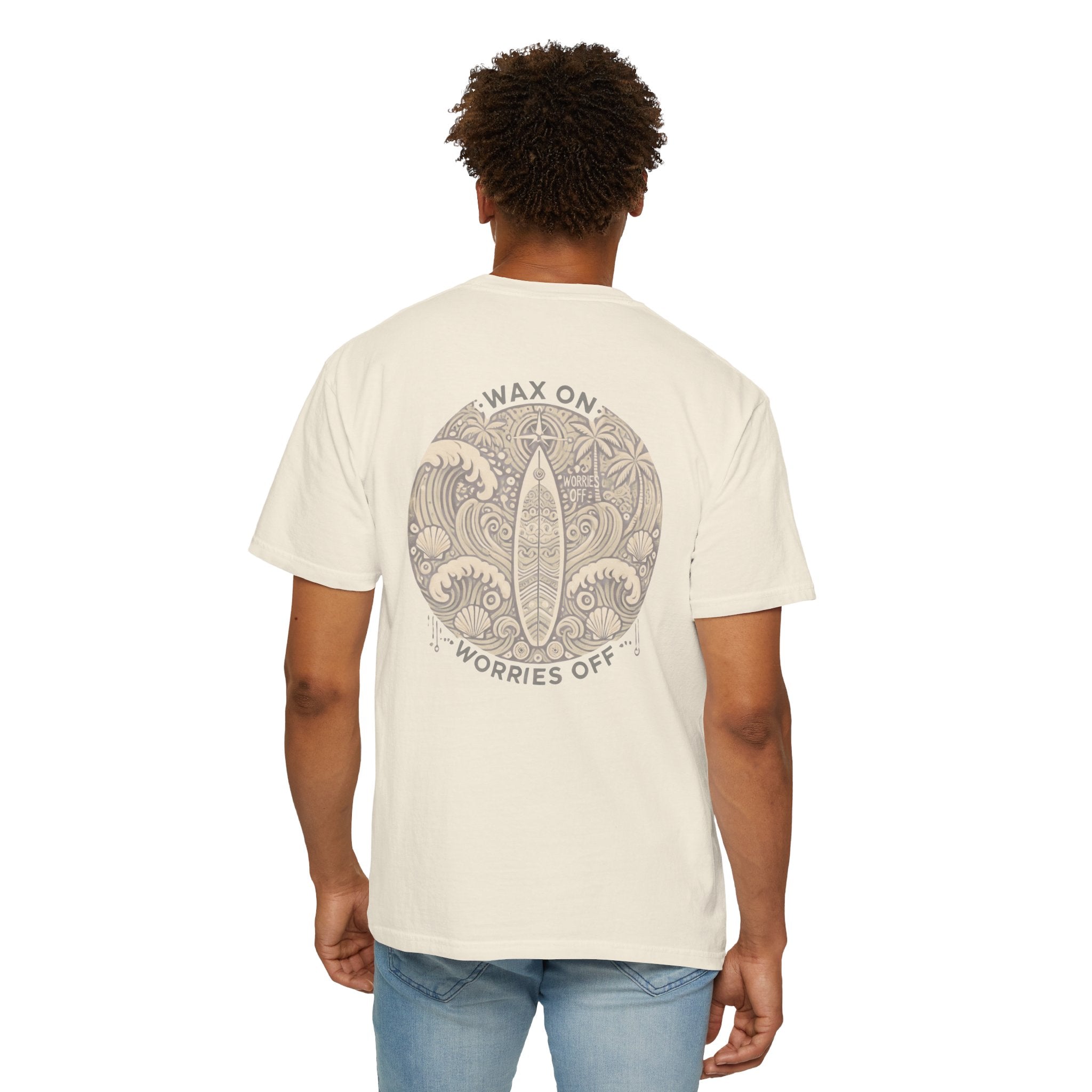 Vintage 'Wax On' Relaxed Tee - Sand