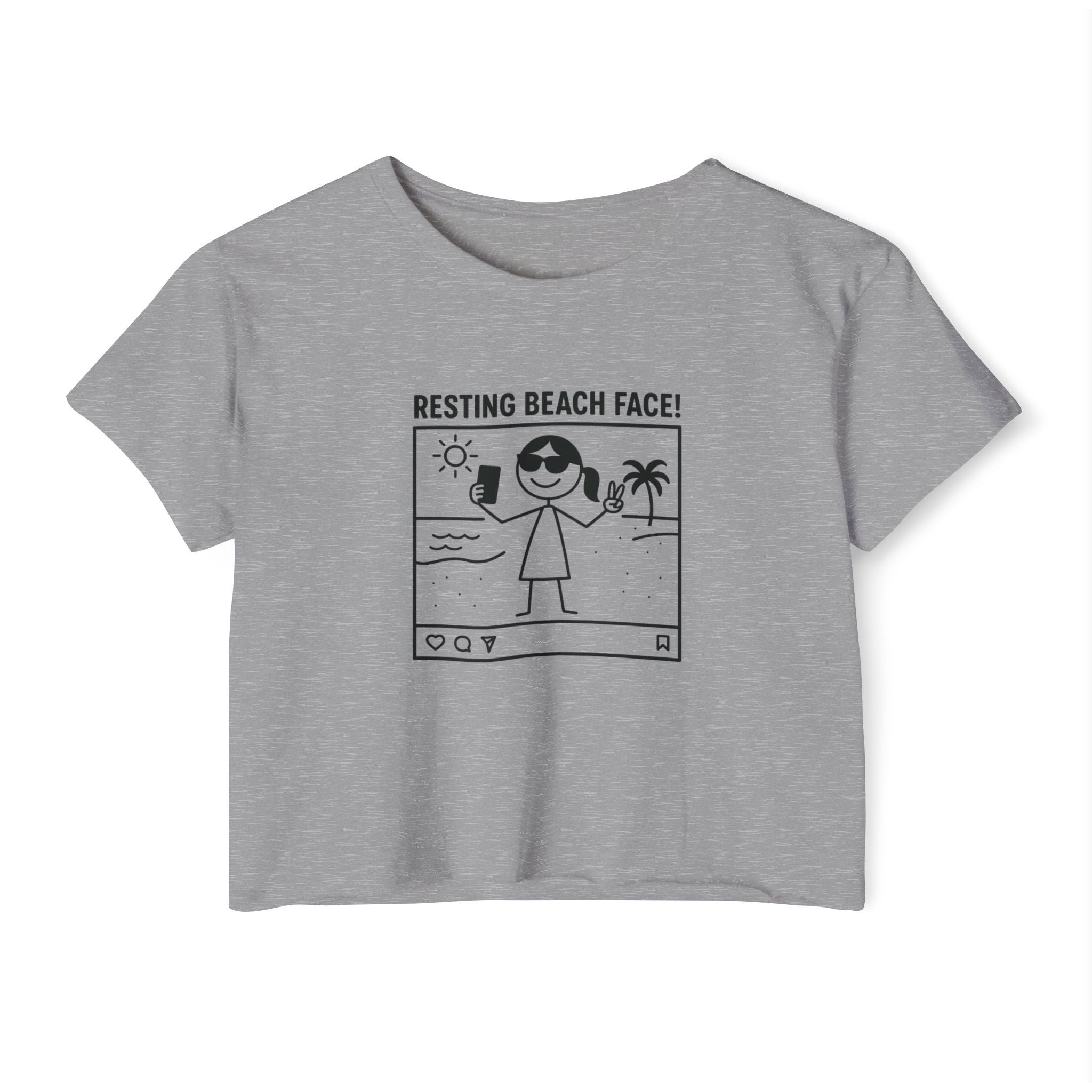 Resting Beach Face! Festival Crop Top - Selfie Girl