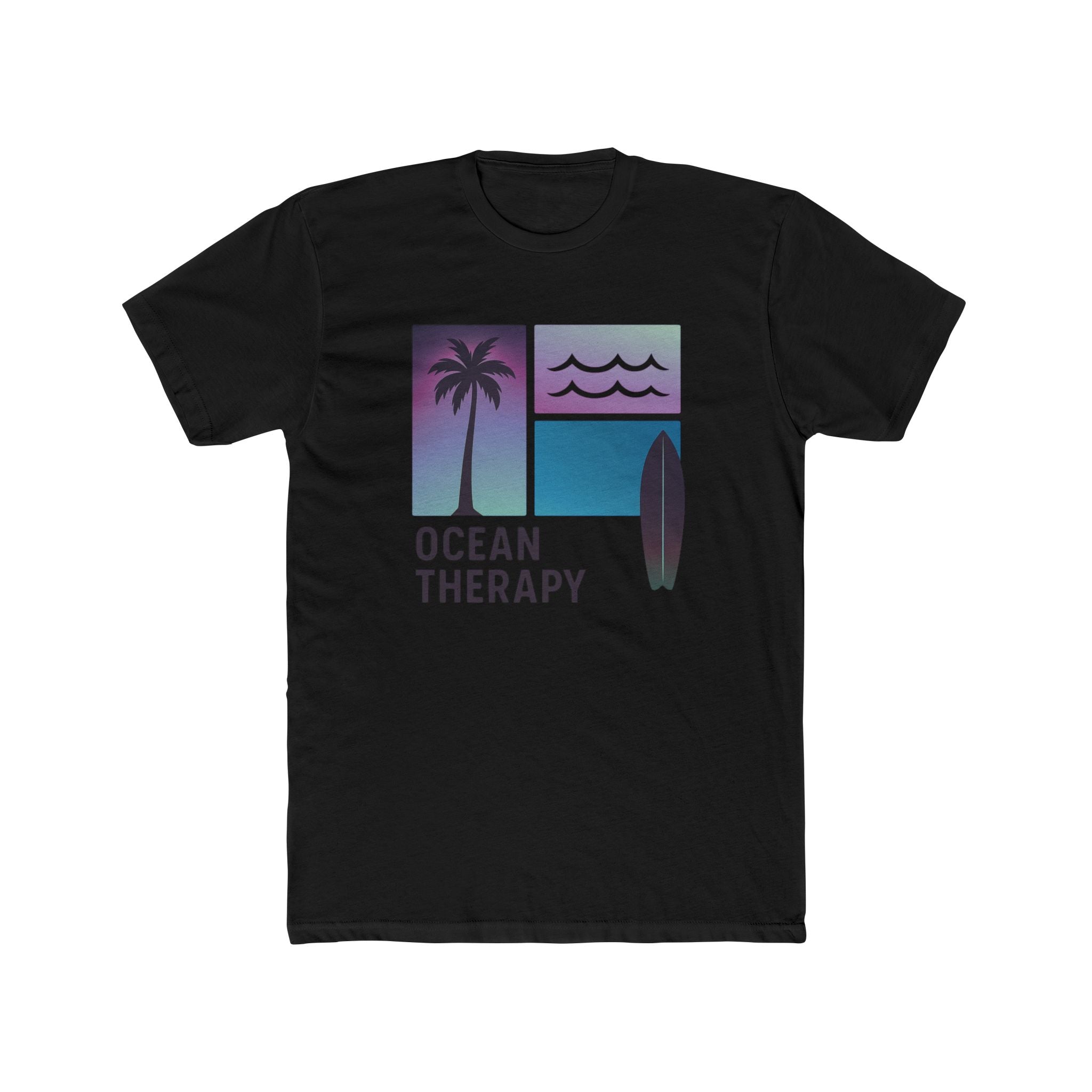 Ocean Therapy Fitted Tee - Beach Block Purple