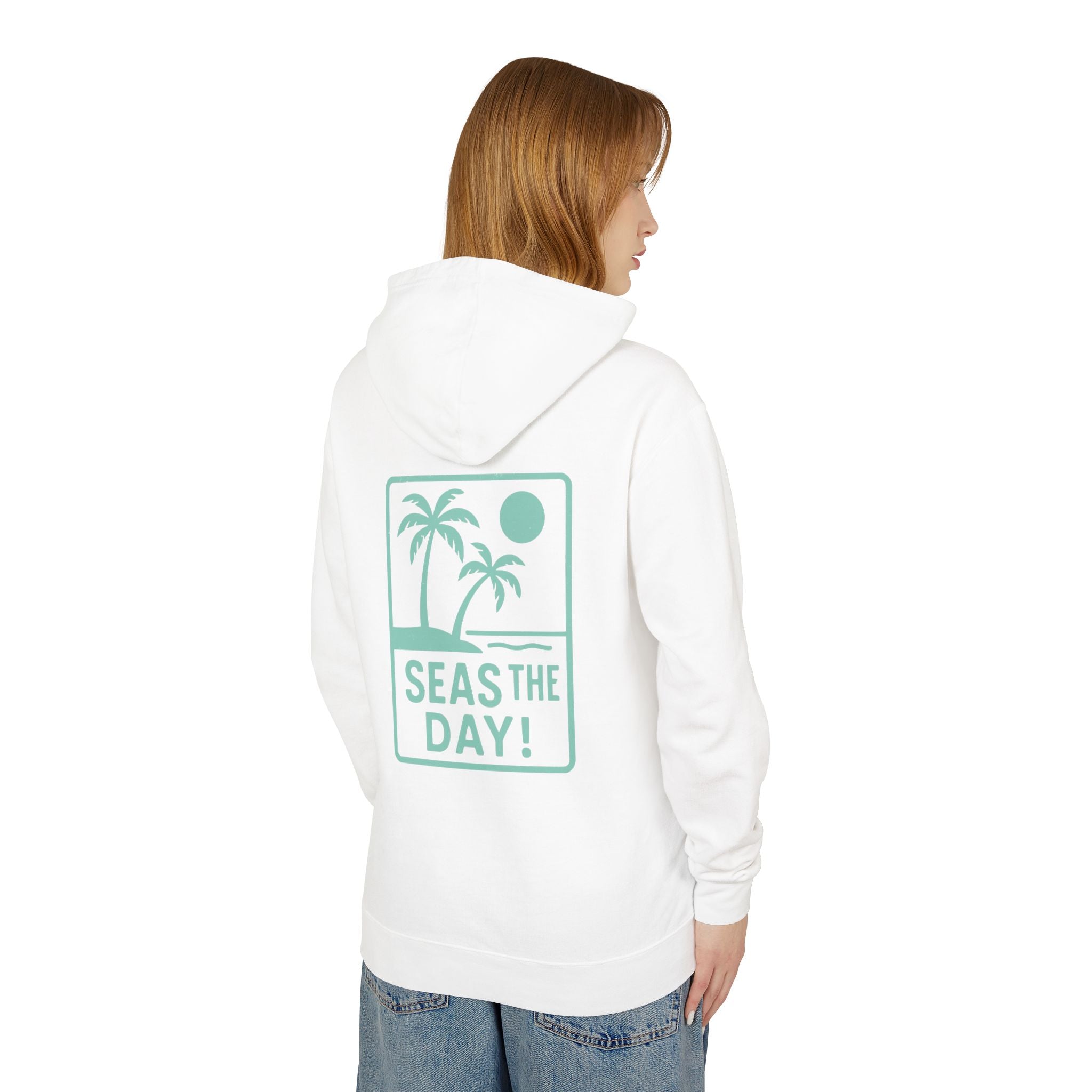 Tropic Beach 'Seas the Day' Hoodie - Seafoam Green