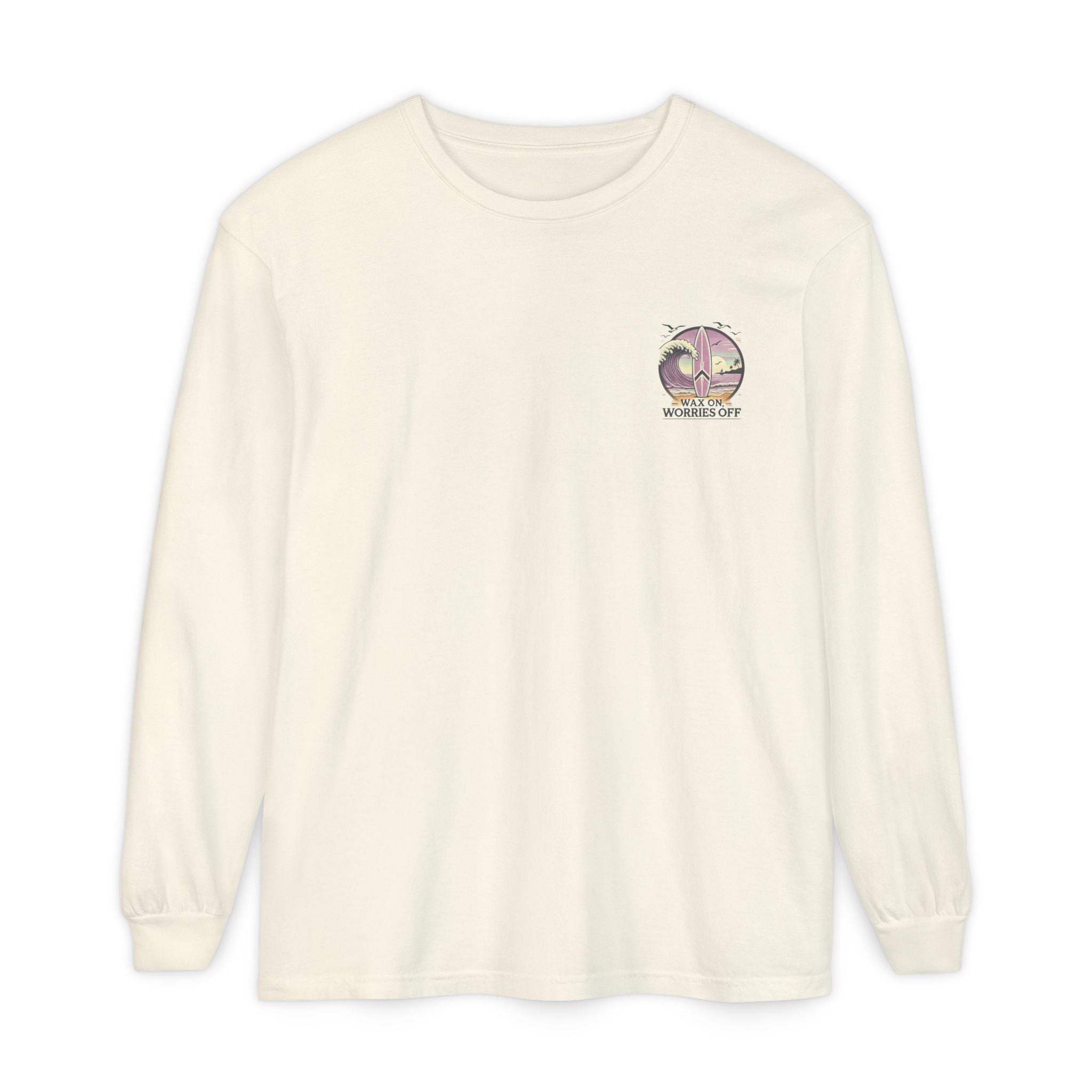 Wave Crest 'Wax On' Long Sleeve Tee - Clamshell Pink