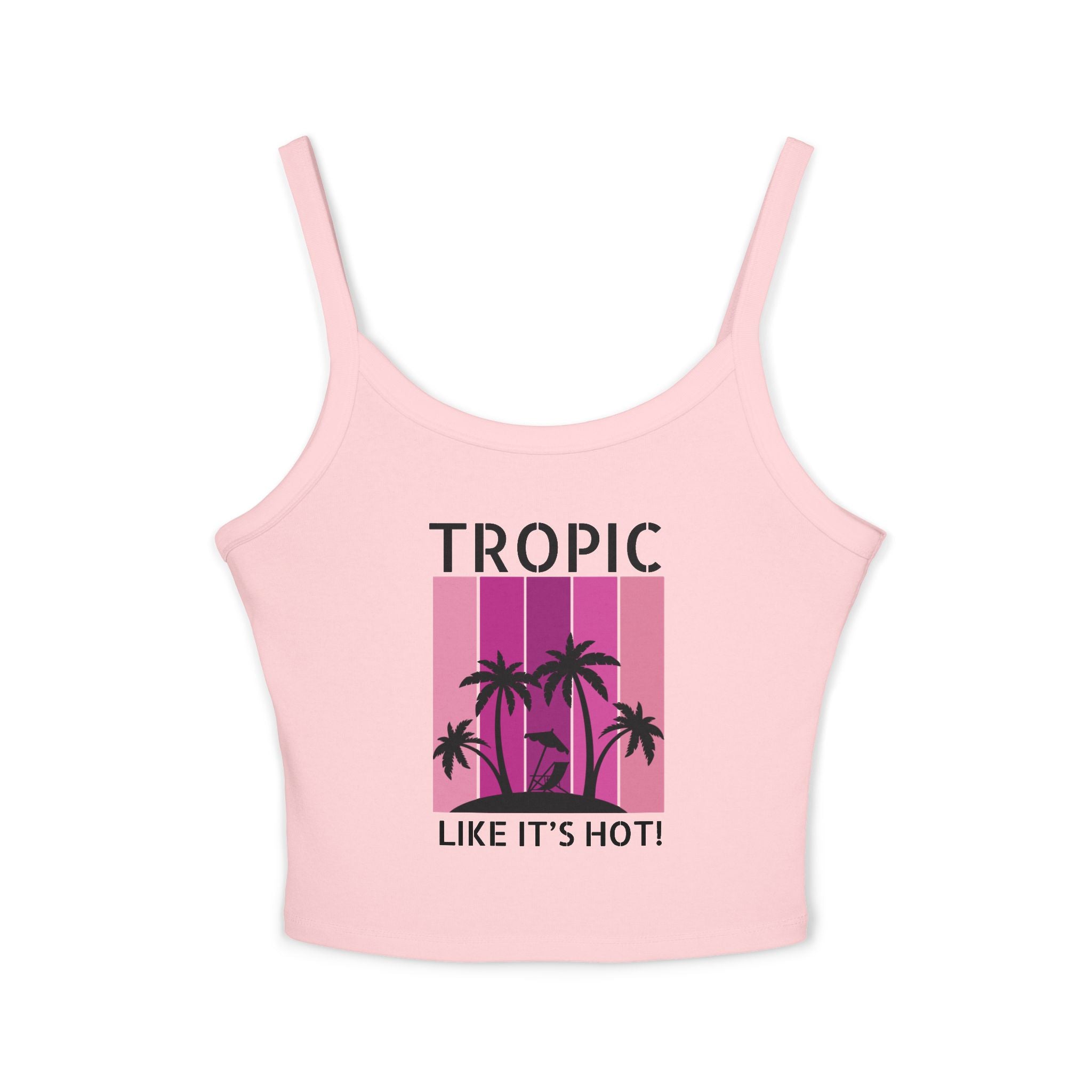 Tropic Panels Spaghetti Strap Tank - Hot Summer Pink