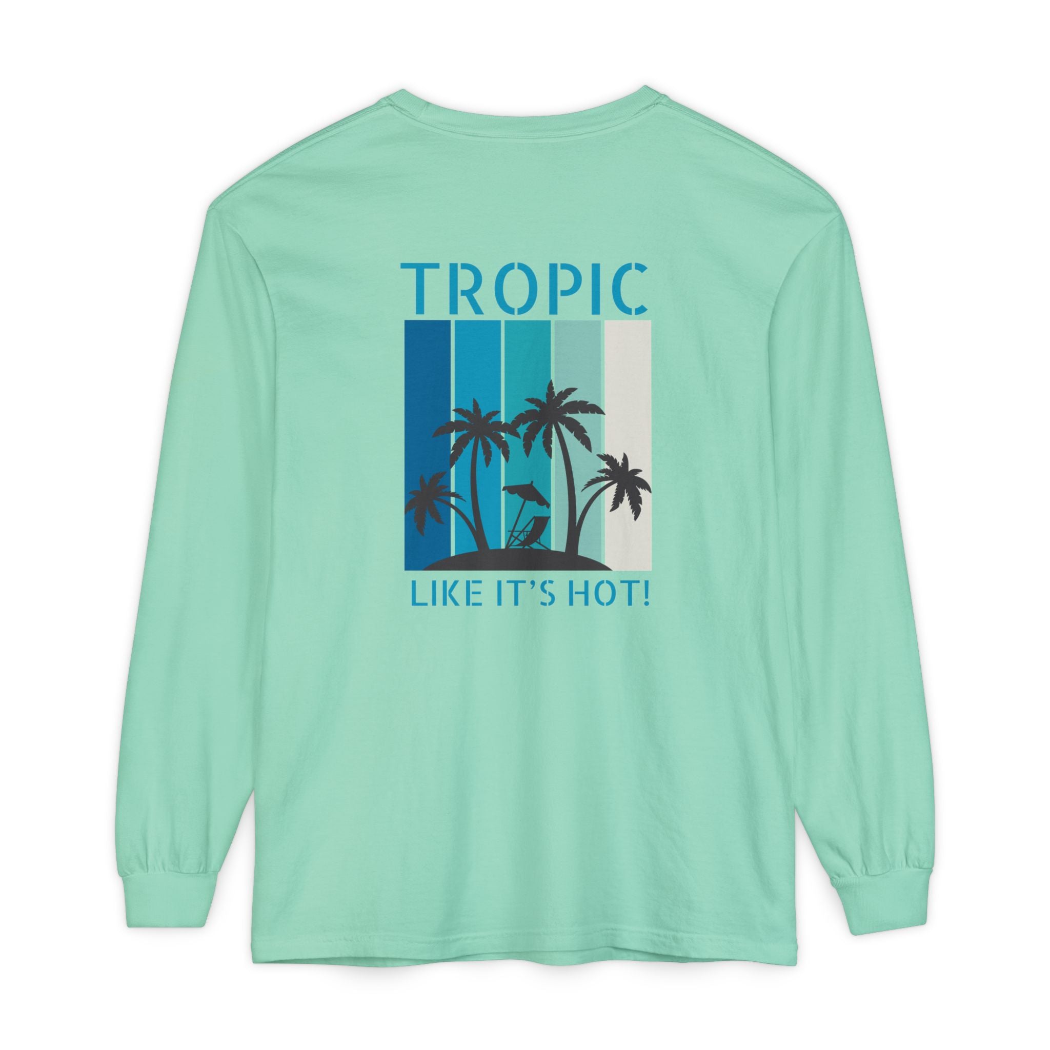 Tropic Panels Long Sleeve Tee - Big Blue Sky
