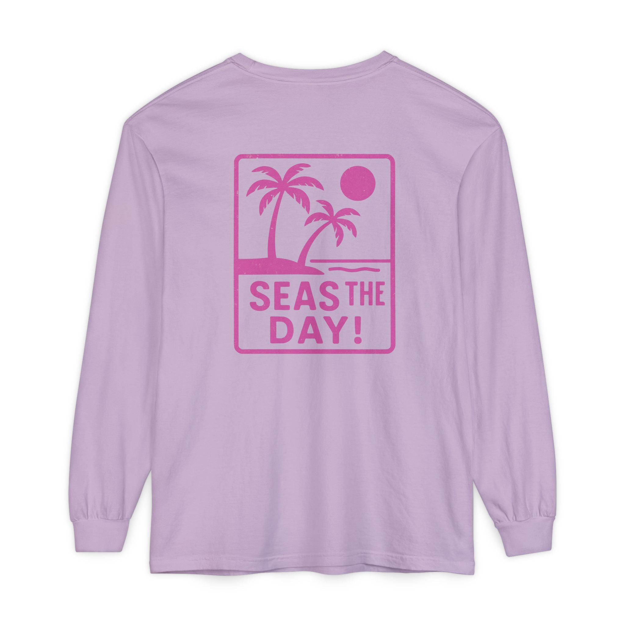 Tropic Beach 'Seas the Day' Long Sleeve Tee - Hot Summer Pink