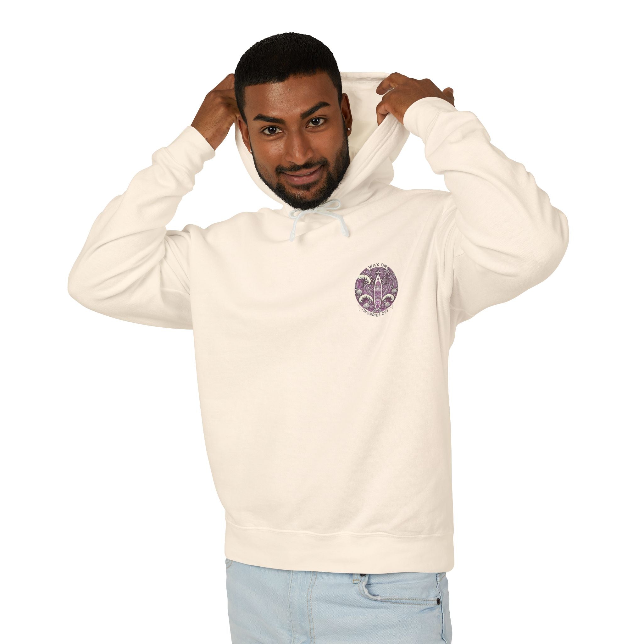 Vintage 'Wax On' Hoodie - Clamshell Pink