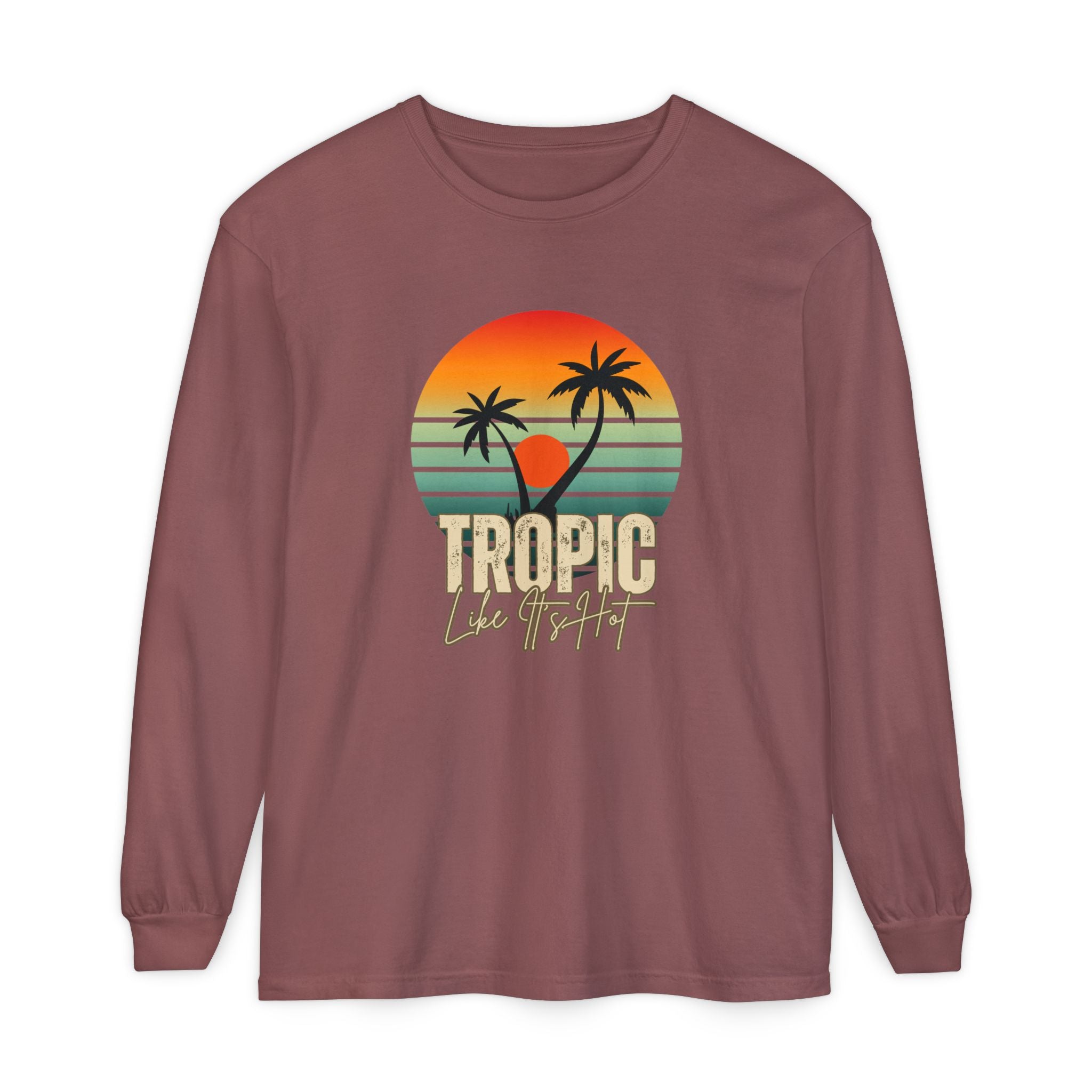 'Tropic Like It's Hot' Sunset Long Sleeve Tee