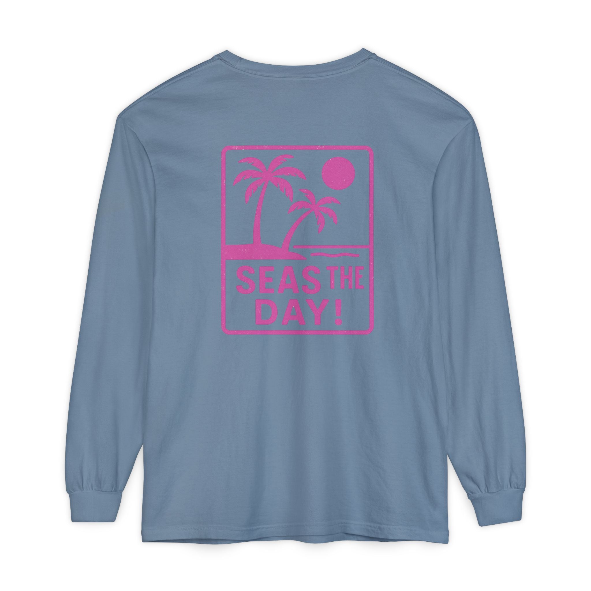 Tropic Beach 'Seas the Day' Long Sleeve Tee - Hot Summer Pink