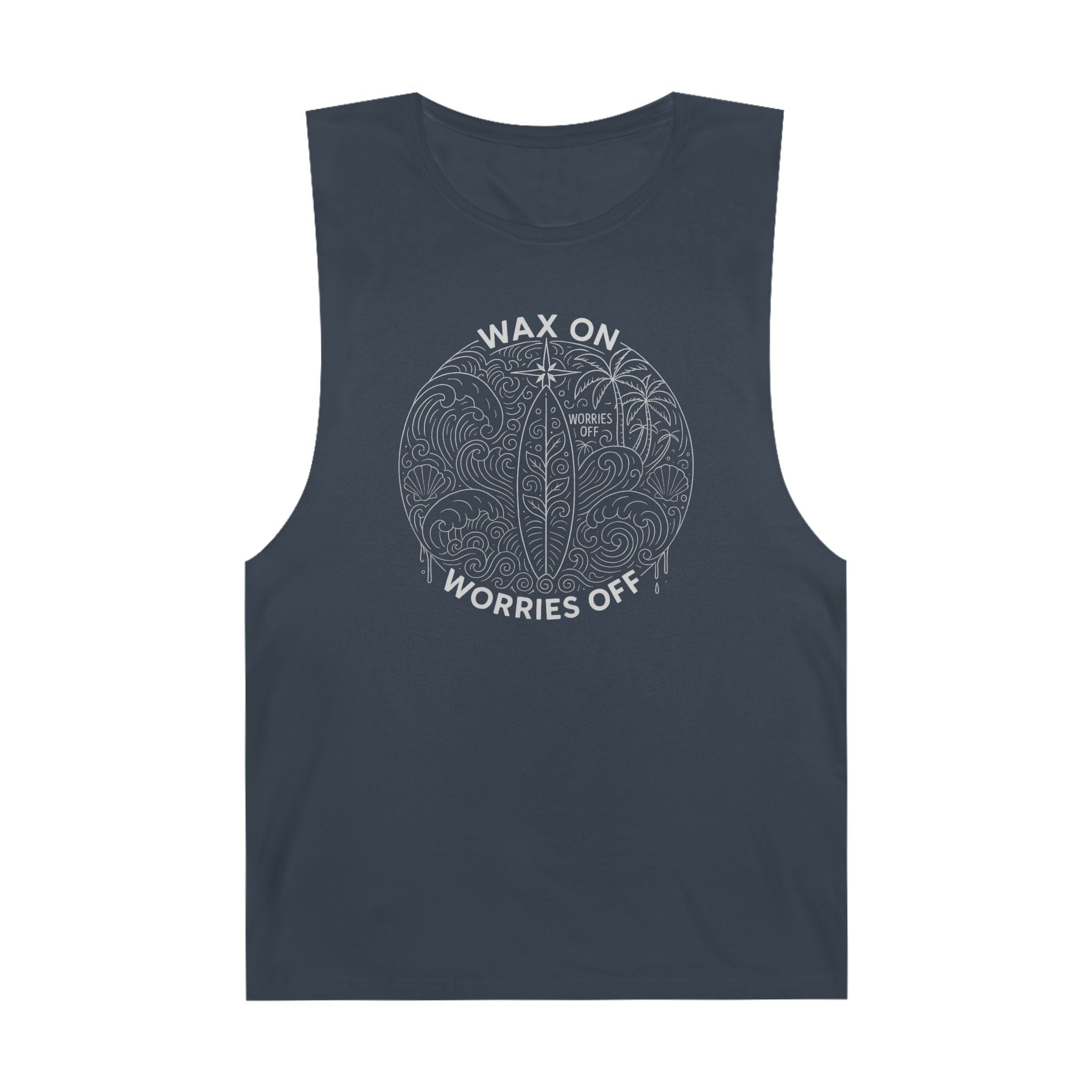 Vintage 'Wax On' Chill Tank - Pencil White