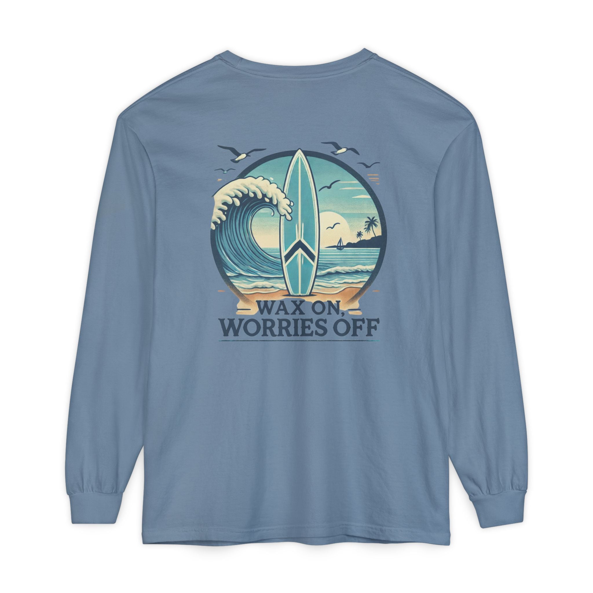 Wave Crest 'Wax On' Long Sleeve Tee - Acapulco Green