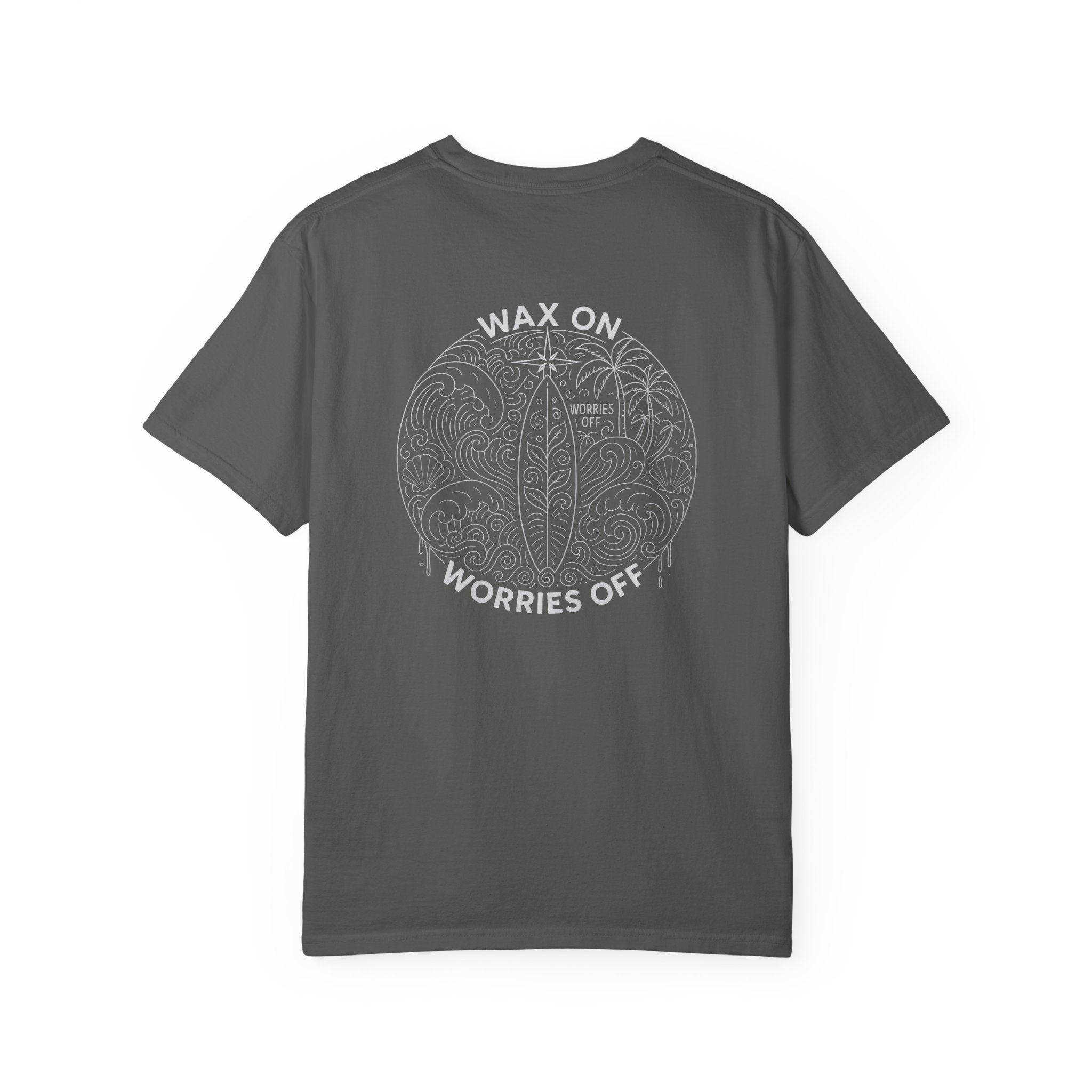 Vintage 'Wax On' Relaxed Tee - Pencil White