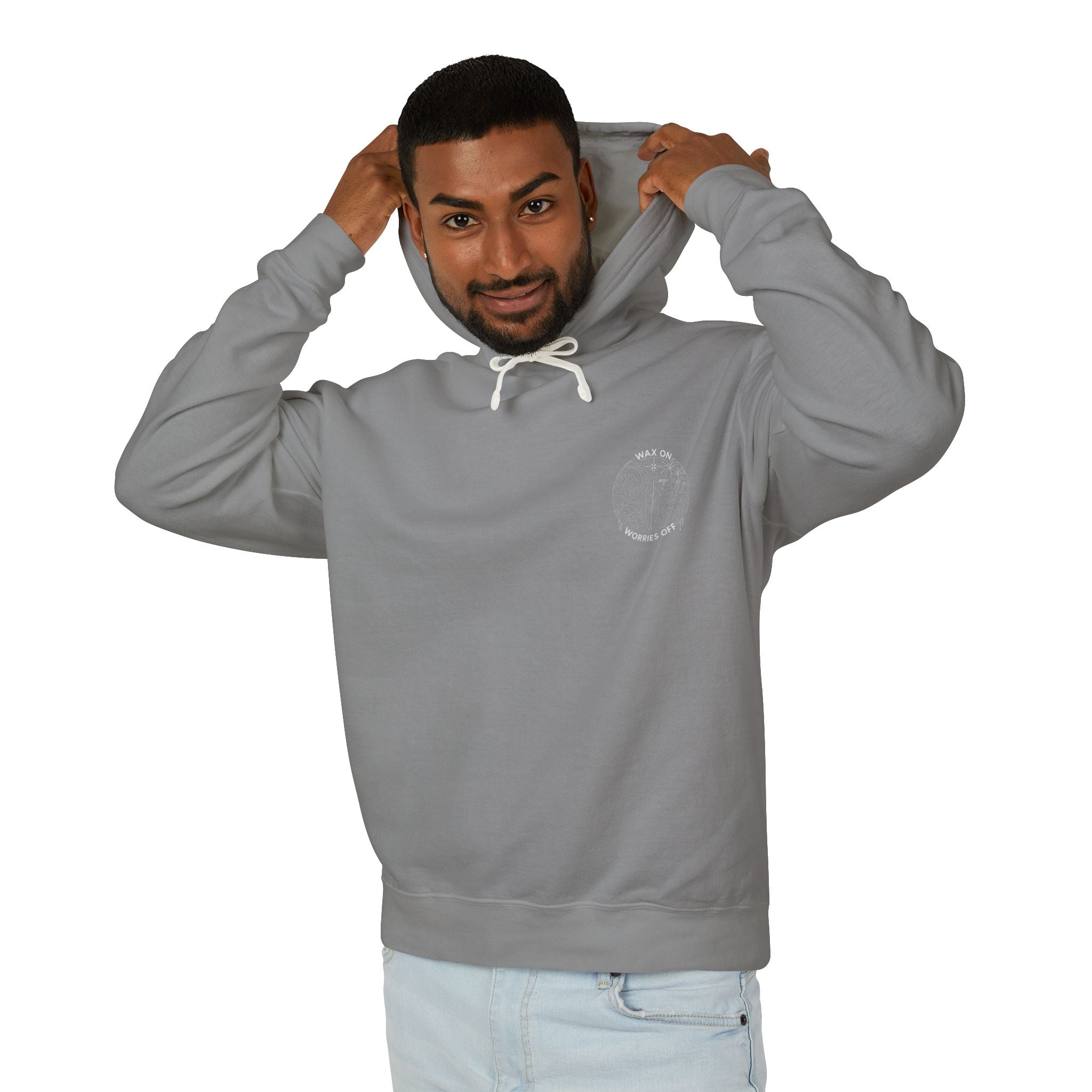 Vintage 'Wax On' Hoodie - Pencil White - Classic