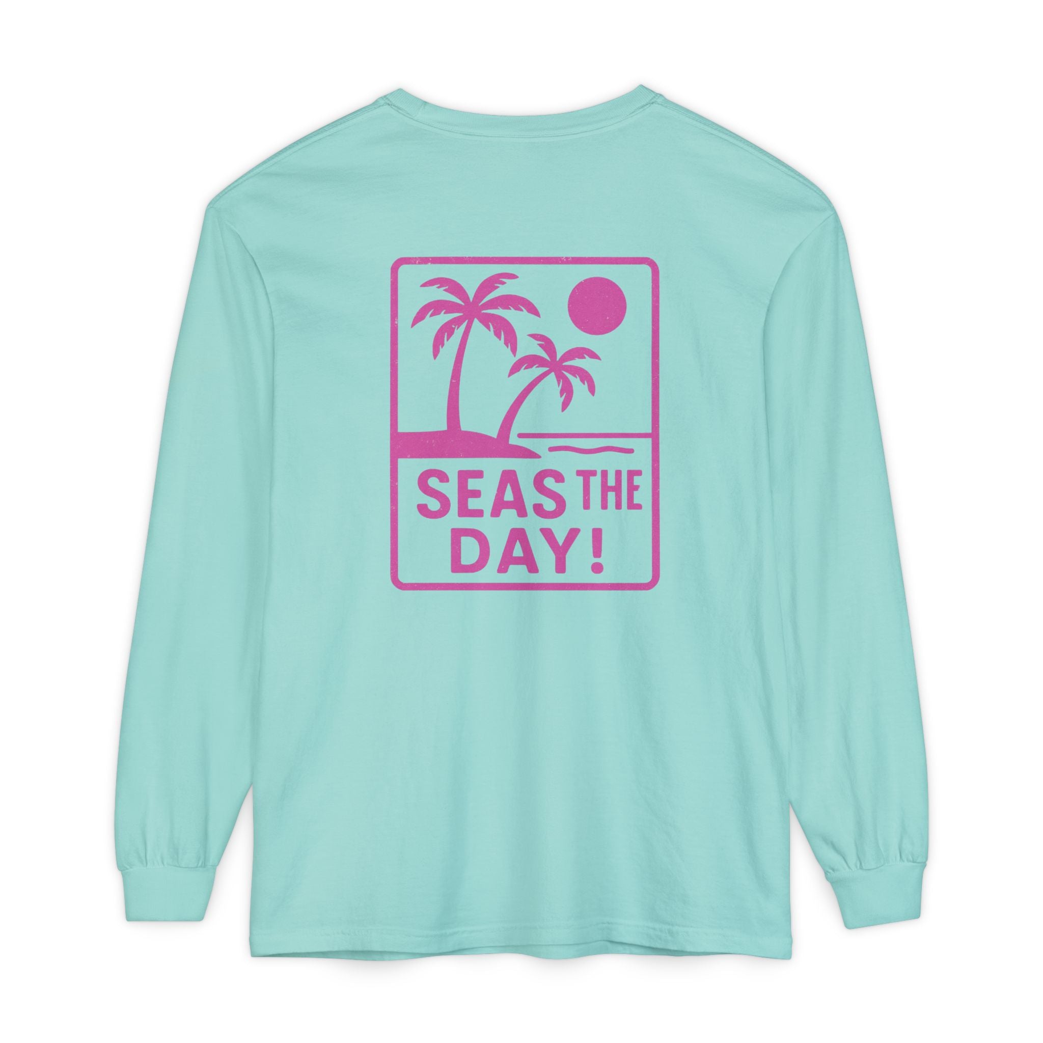 Tropic Beach 'Seas the Day' Long Sleeve Tee - Hot Summer Pink