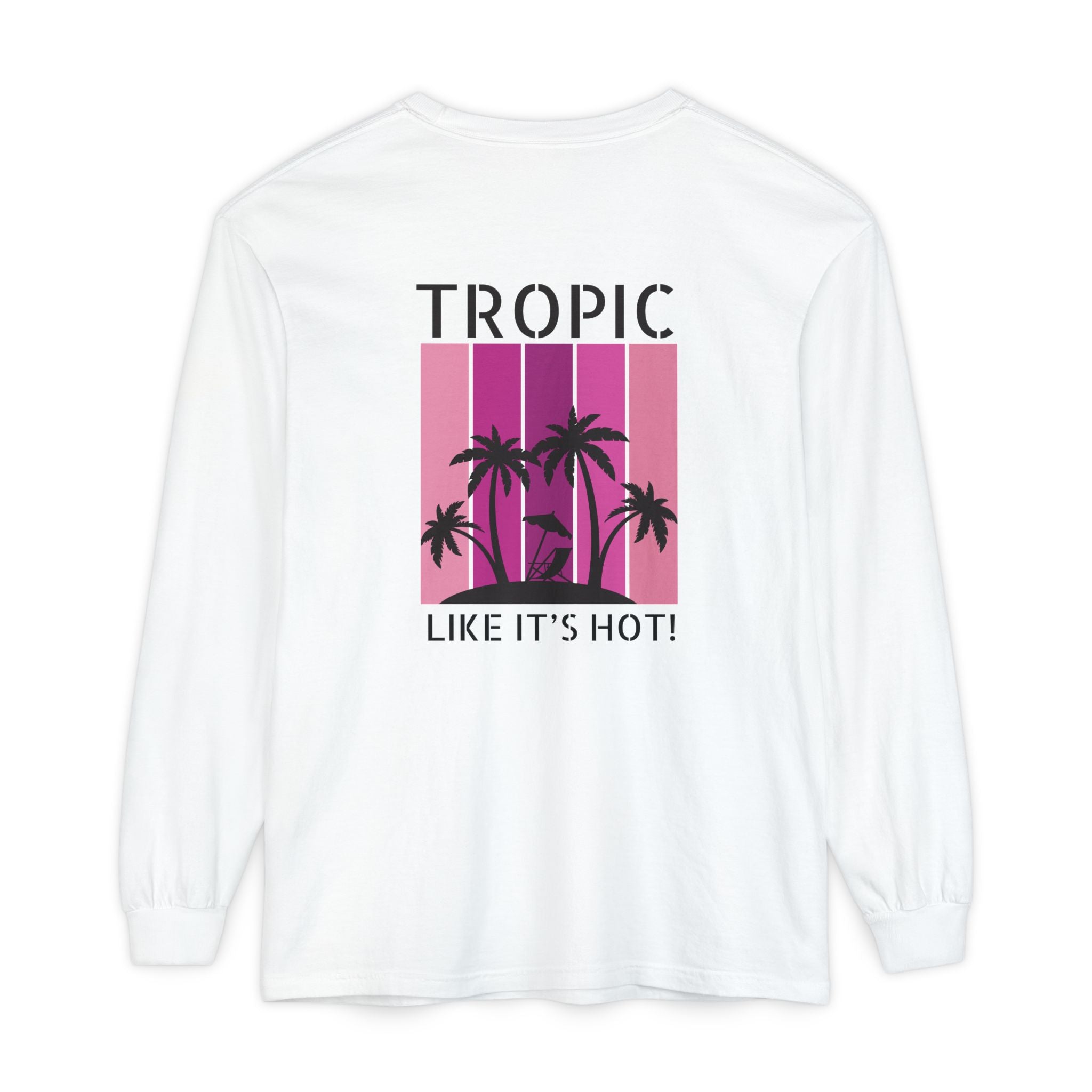 Tropic Panels Long Sleeve Tee - Hot Summer Pink