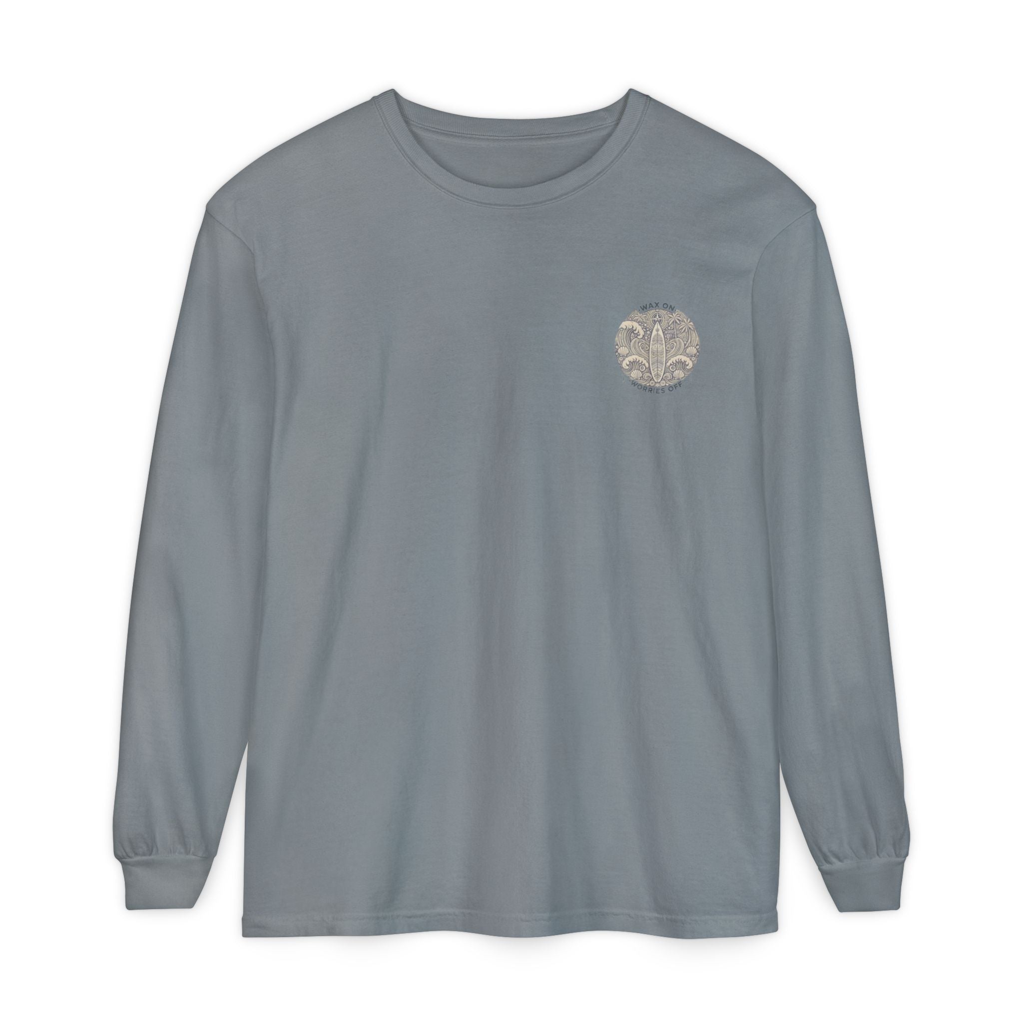 Vintage 'Wax On' Long Sleeve Tee - Sand
