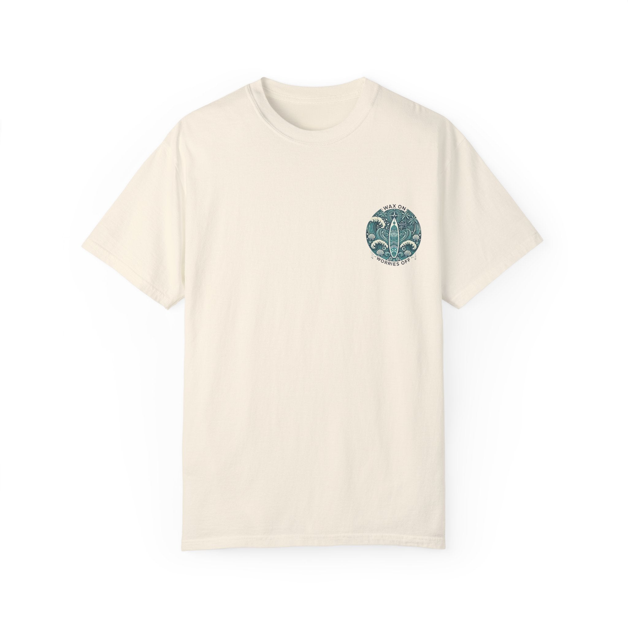 Vintage 'Wax On' Relaxed Tee - Shadow Green